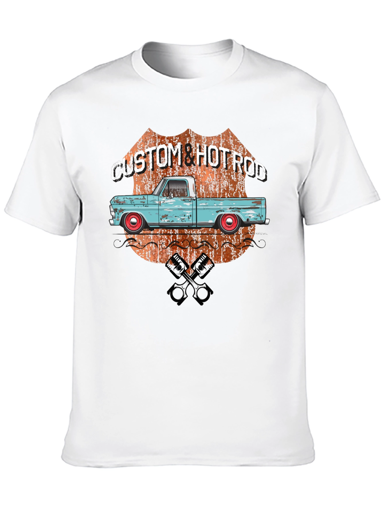 Custom Hot Rod Truck T-Shirt - Black