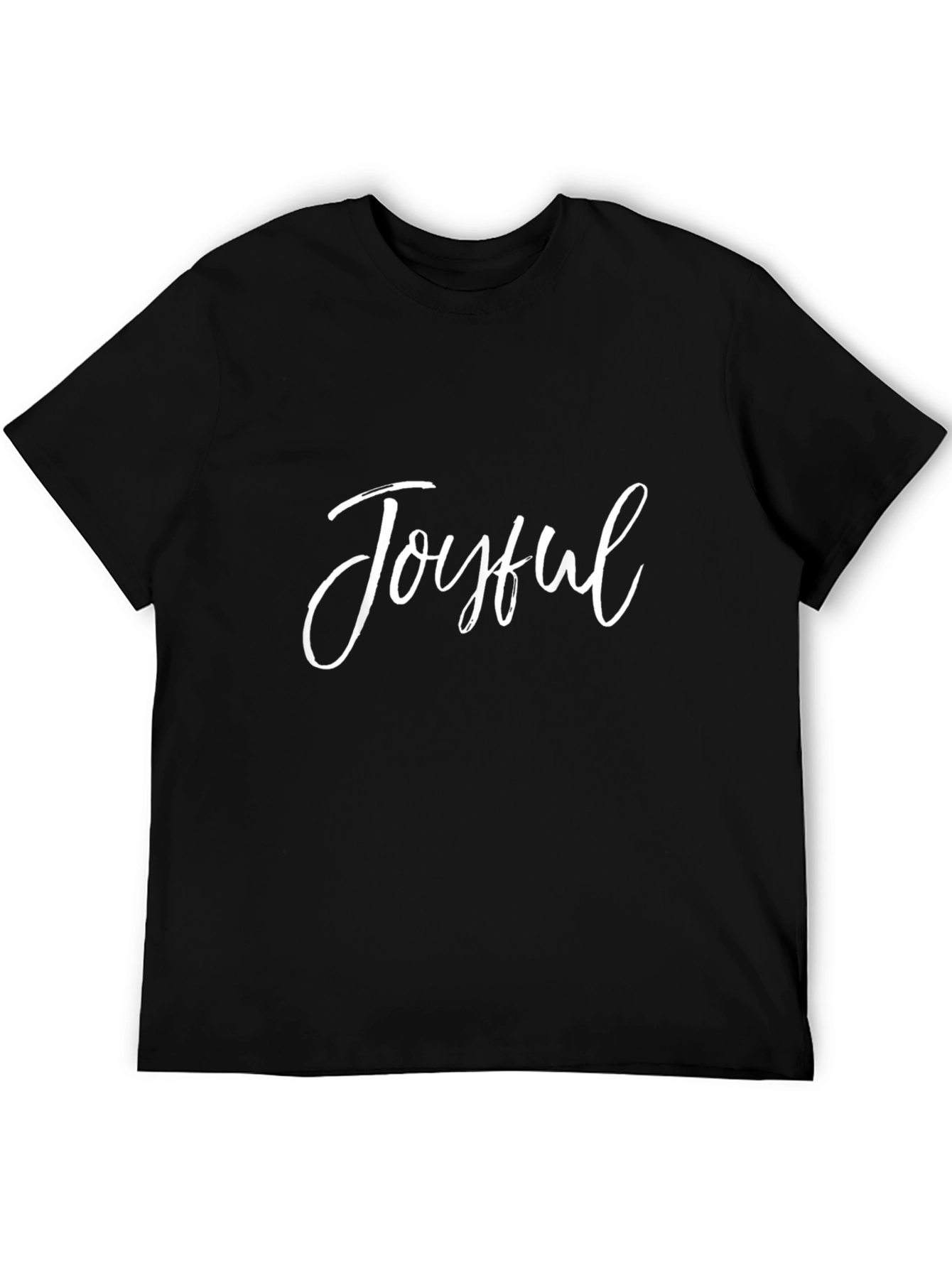 Joyful Graphic Tee - Stylish Unisex Black T-Shirt