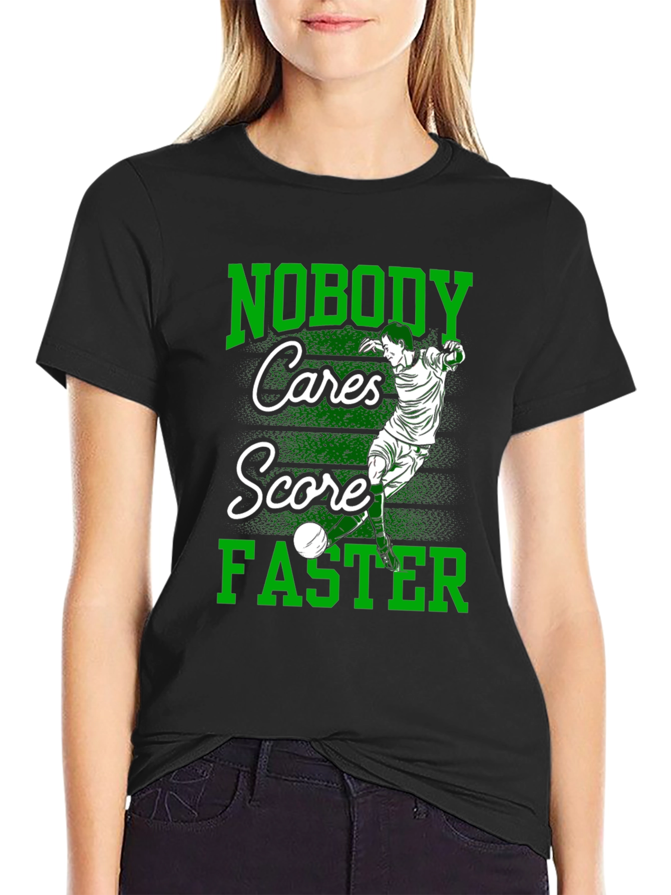 Nobody Cares Score Faster Graphic Tee