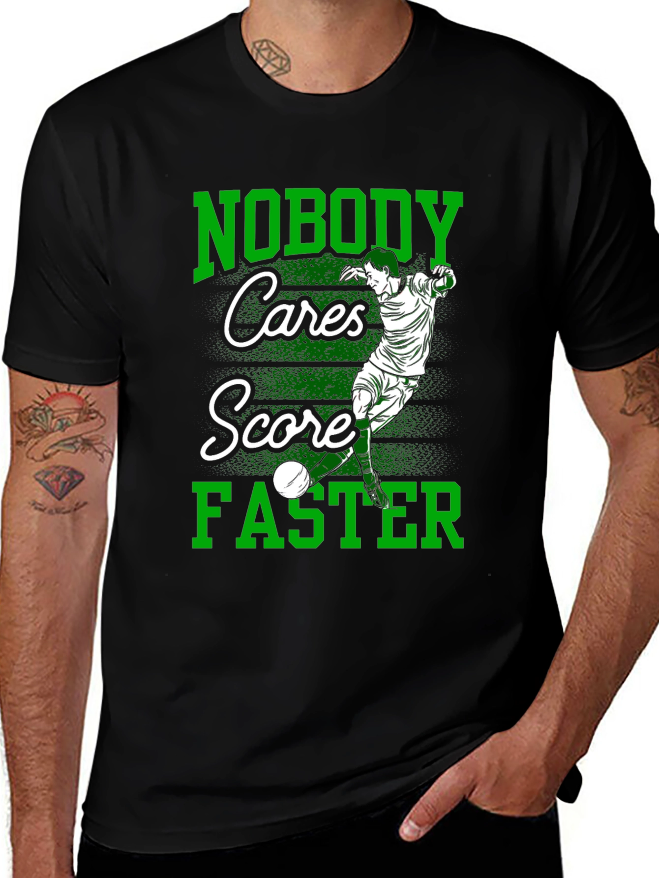 Nobody Cares Score Faster Graphic Tee