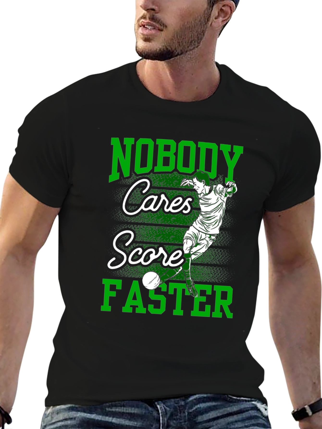 Nobody Cares Score Faster Graphic Tee