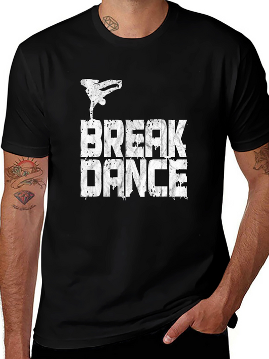 Break Dance Graphic T-Shirt - Black Cotton Tee