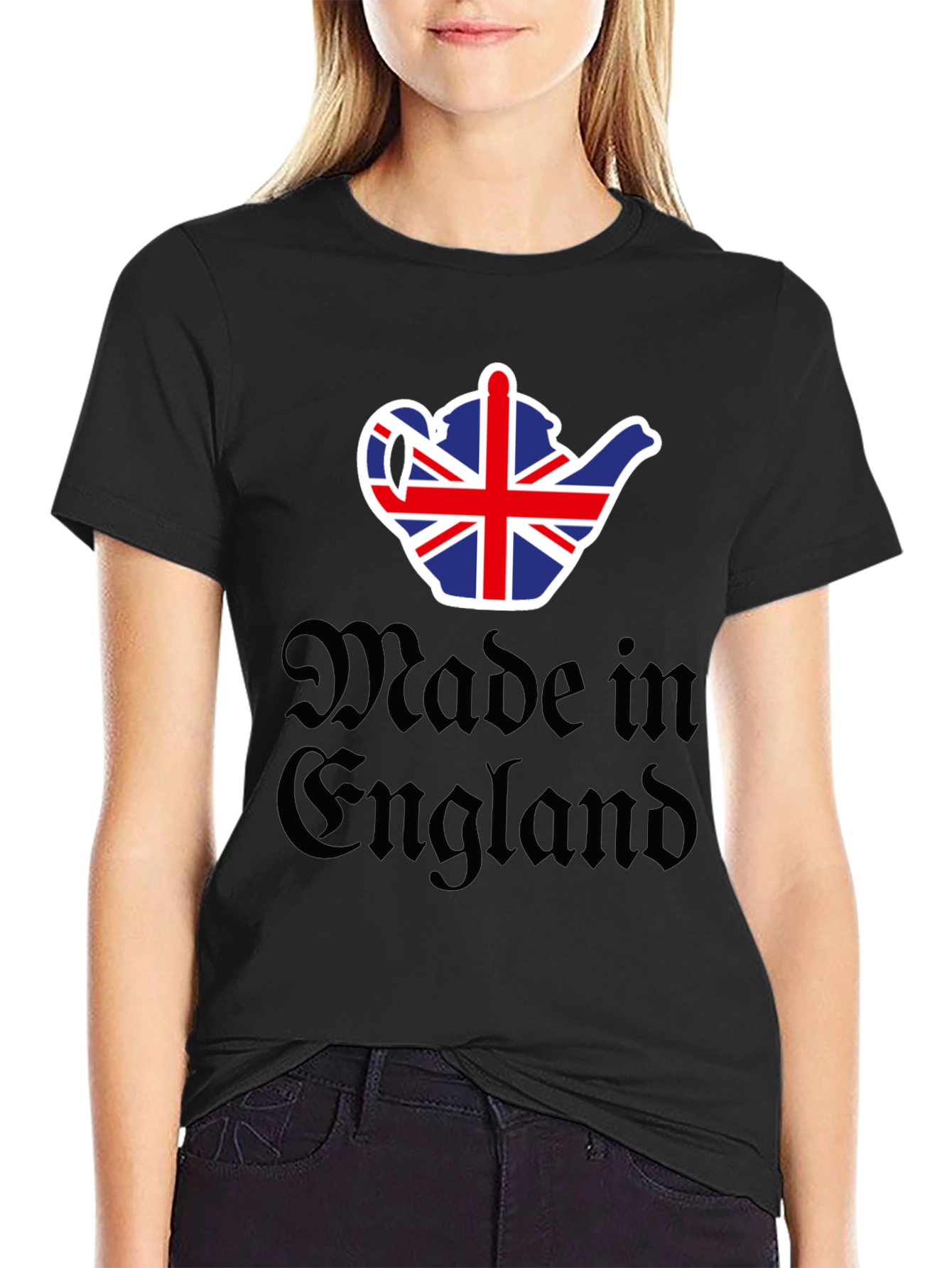 Made in England UK Flag Teapot Graphic T-Shirt