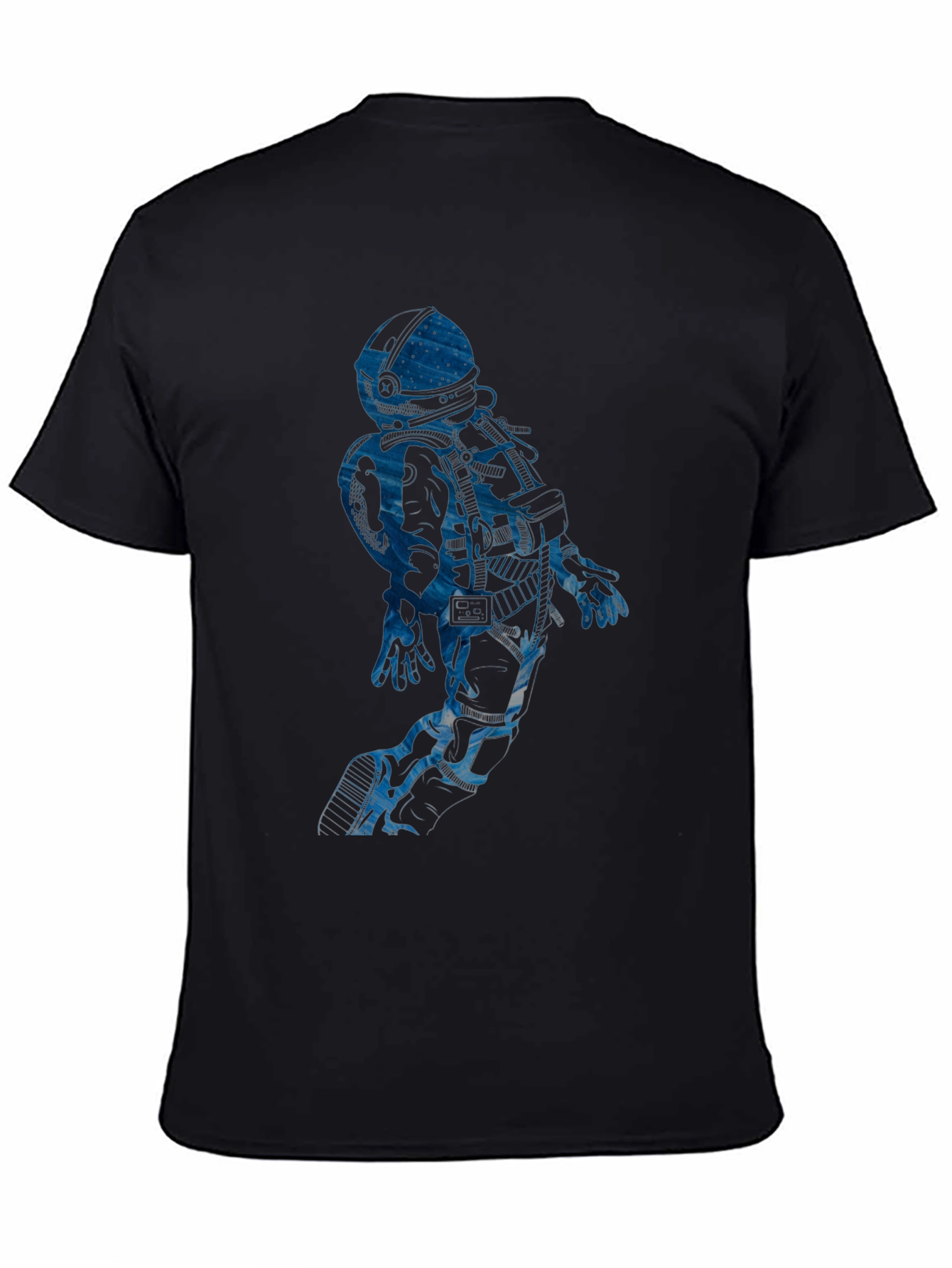 Astronaut Graphic Tee - Black Cotton Blend
