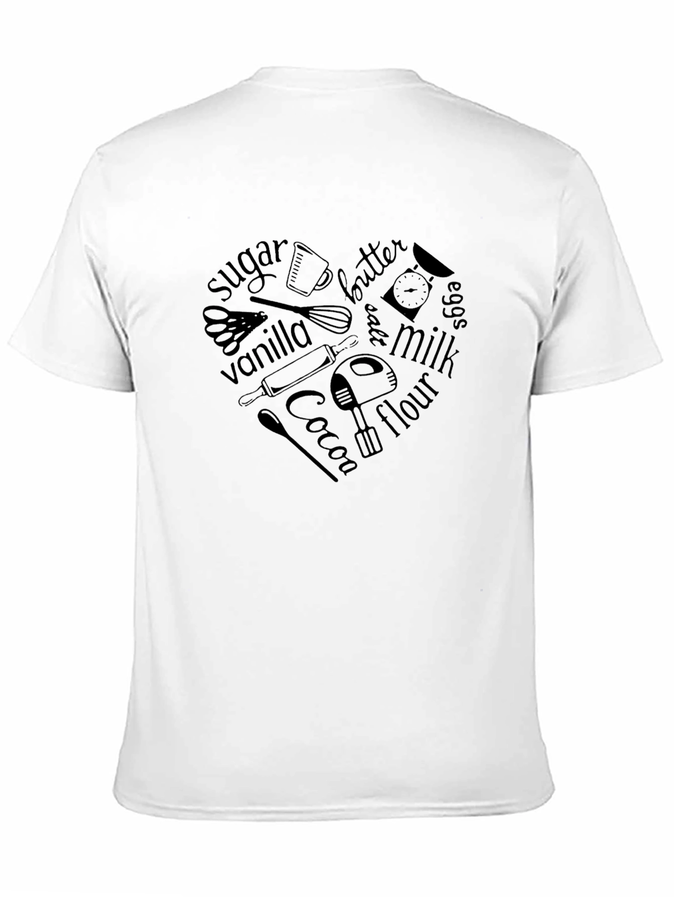 Baking Lover Heart Graphic T-Shirt - Unisex