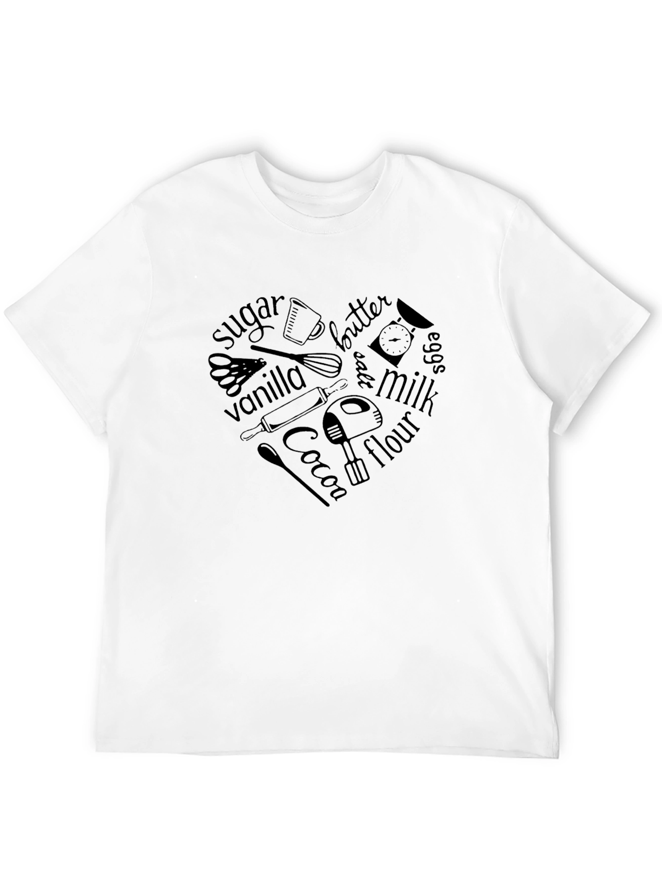 Baking Lover Heart Graphic T-Shirt - Unisex