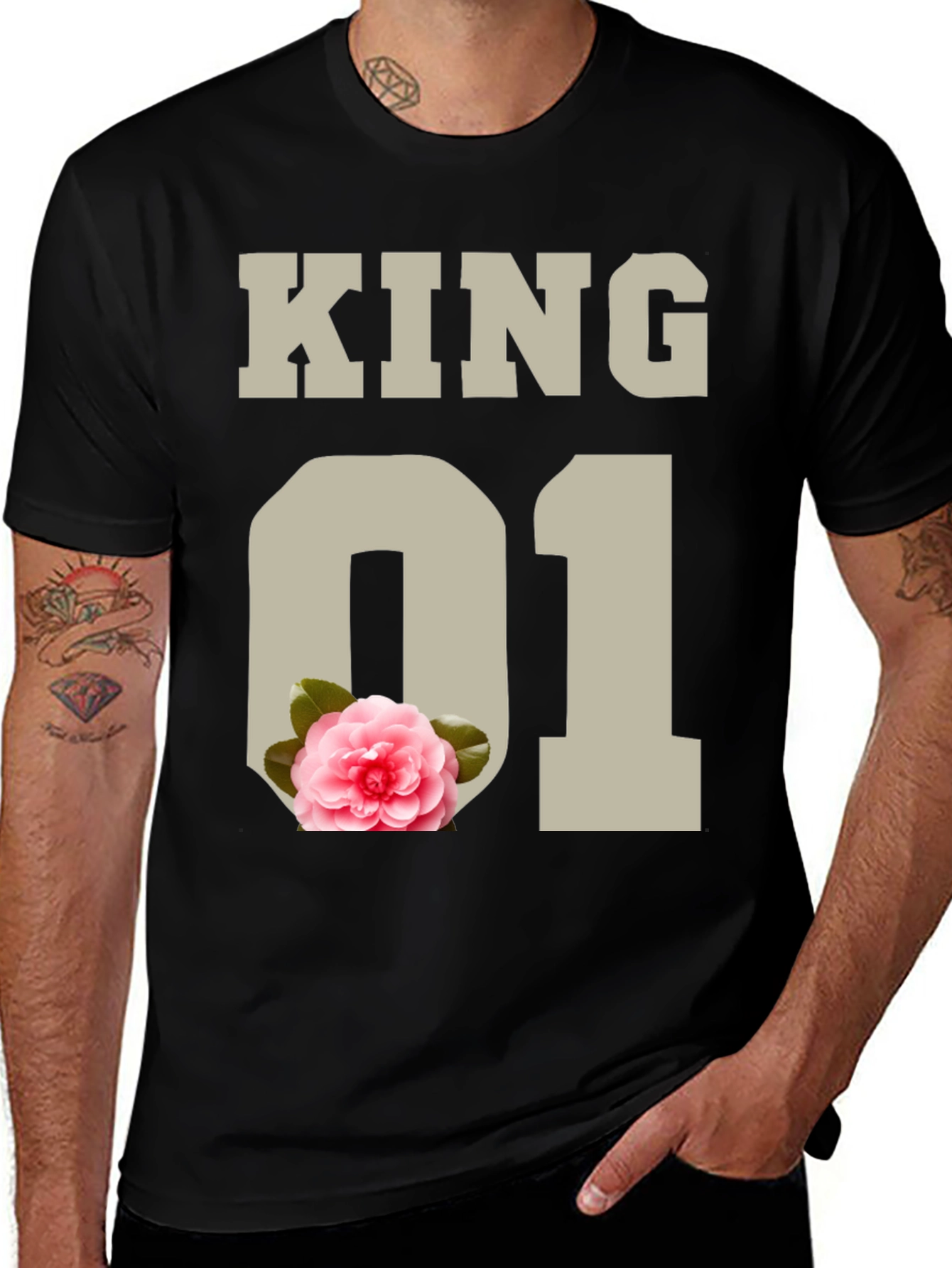 King 01 Floral Graphic Tee
