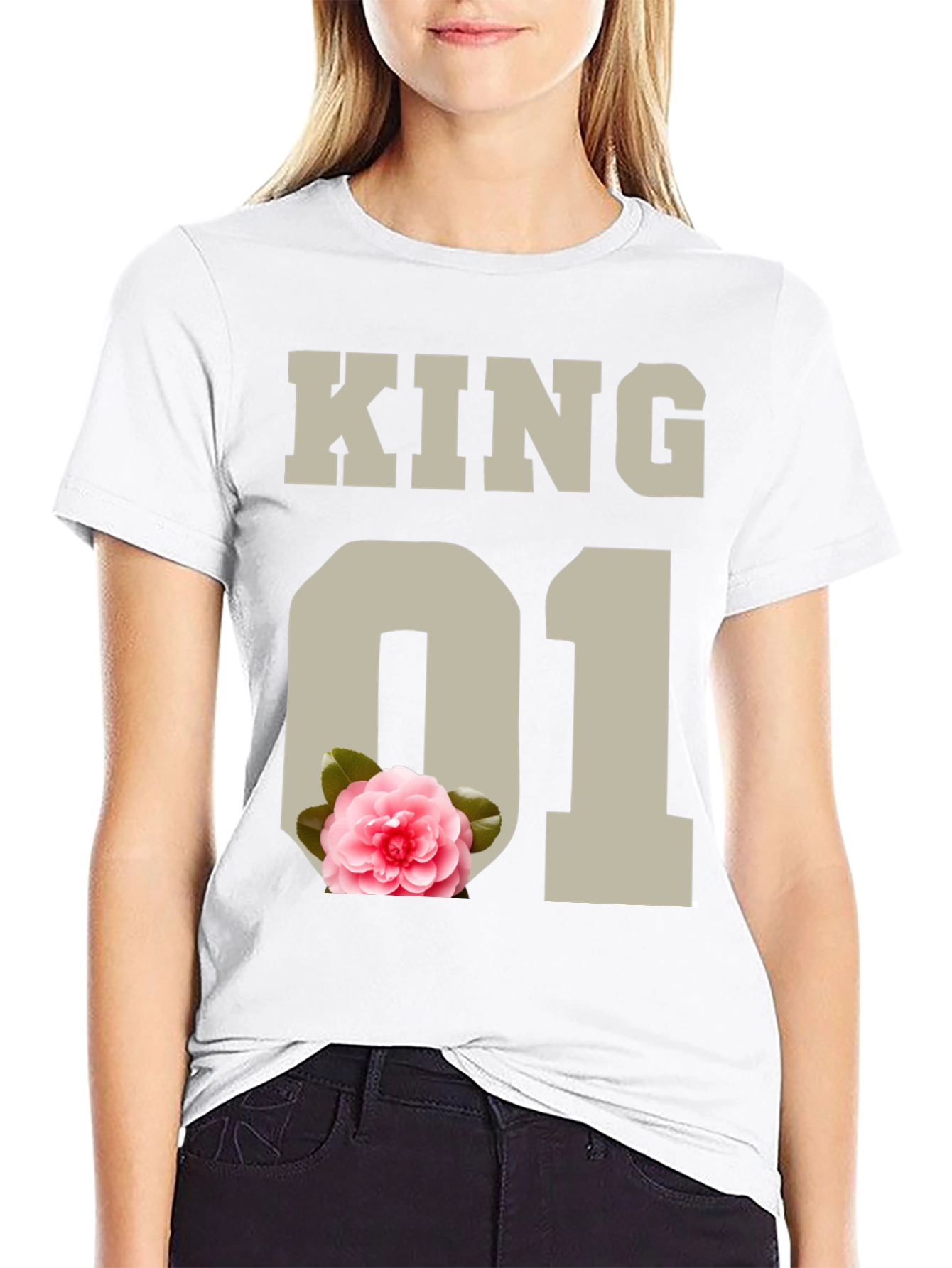 King 01 Floral Graphic Tee