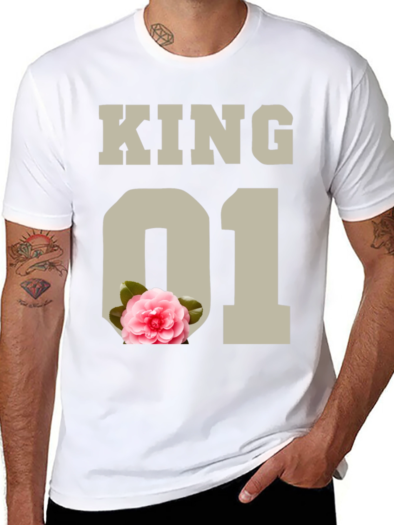 King 01 Floral Graphic Tee