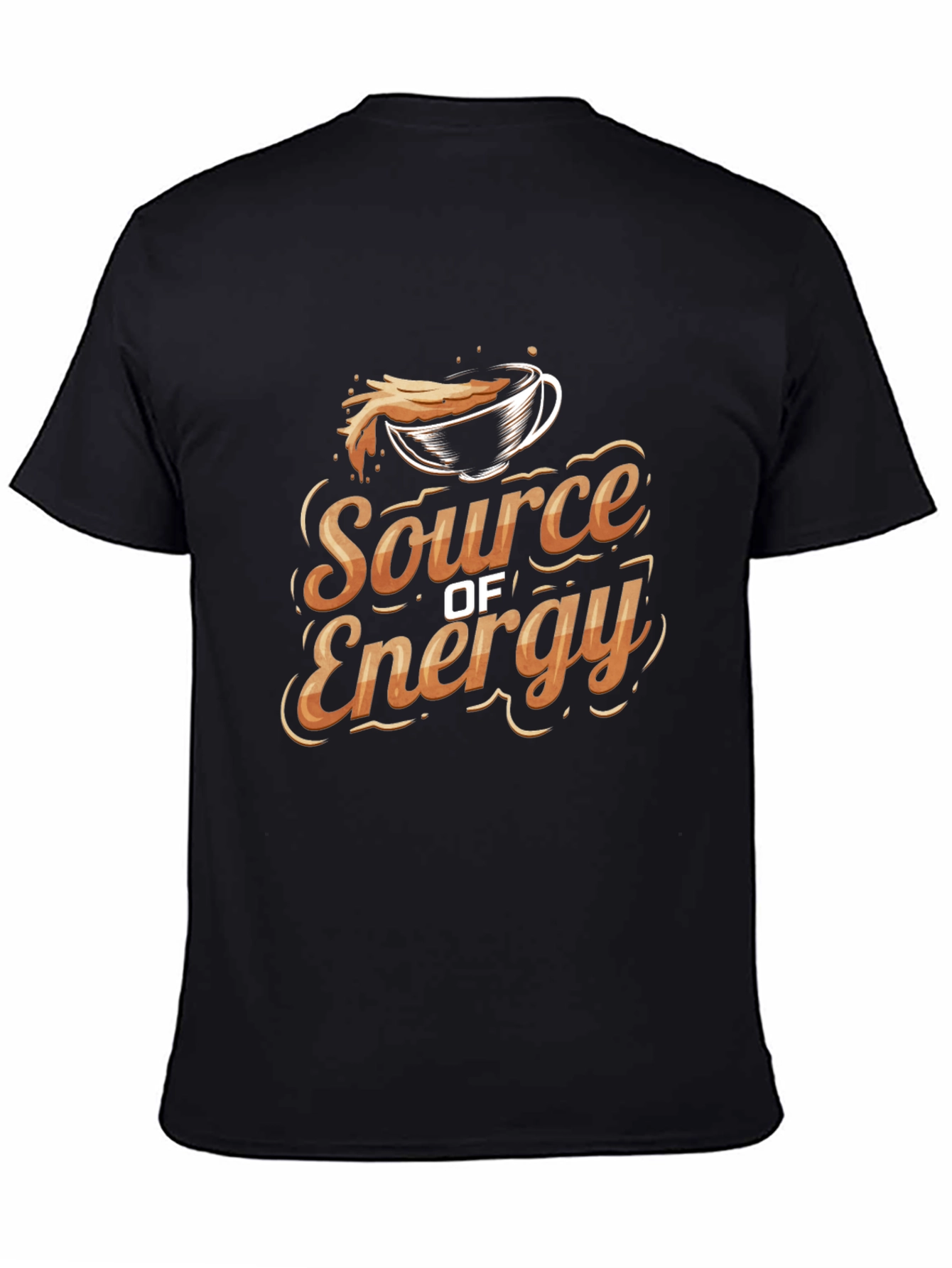 Source of Energy Coffee Graphic Tee - Black