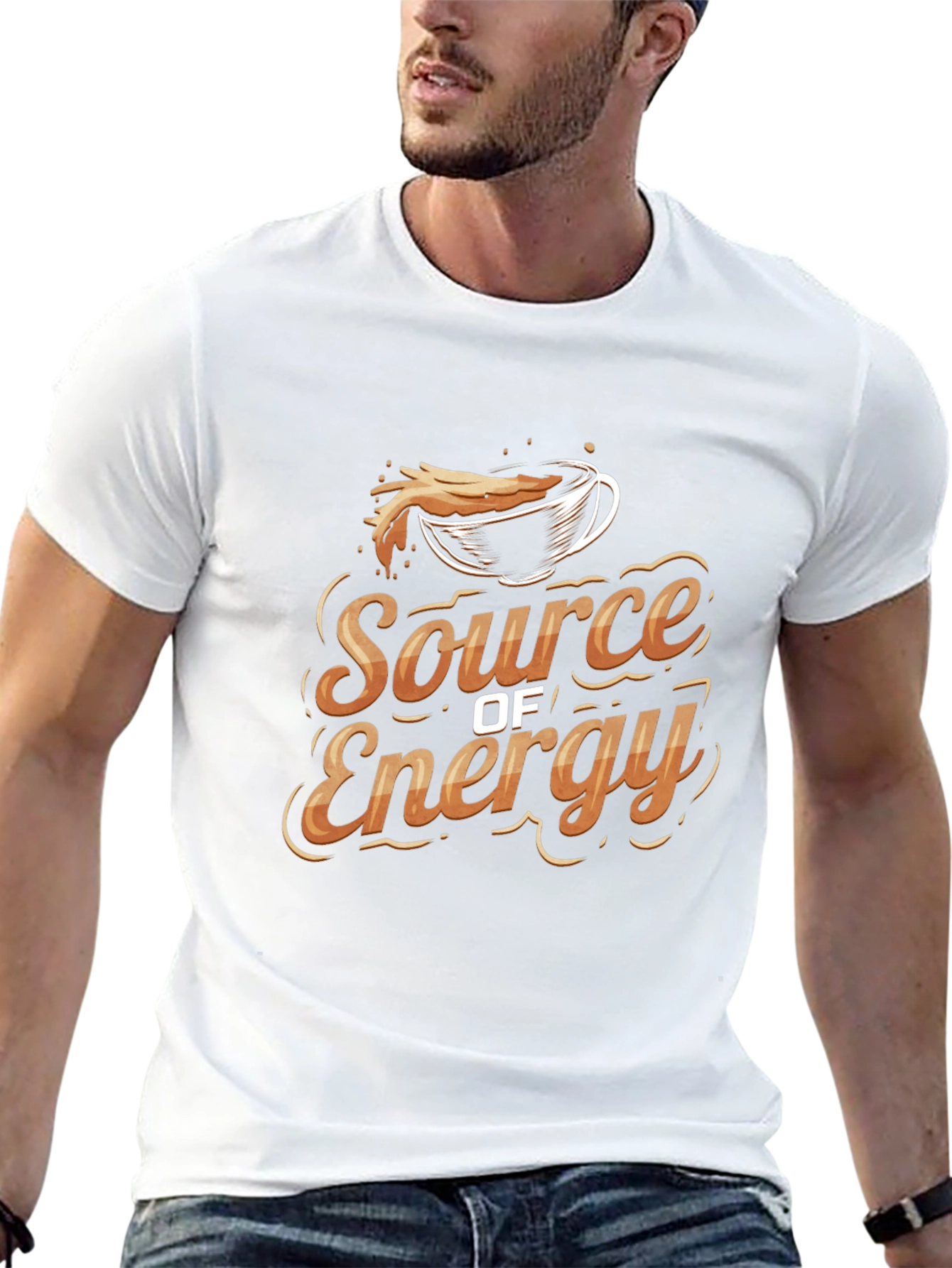 Source of Energy Coffee Graphic Tee - Black