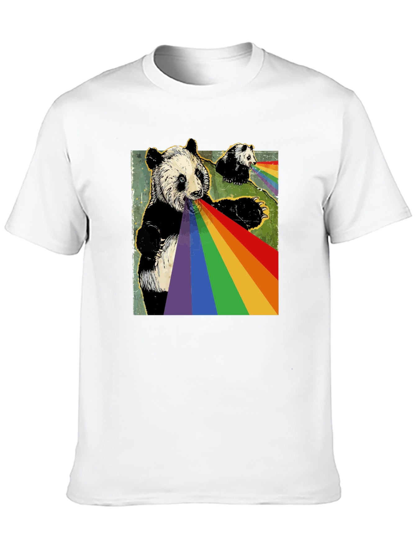 Panda Rainbow T-Shirt - Unique Graphic Tee