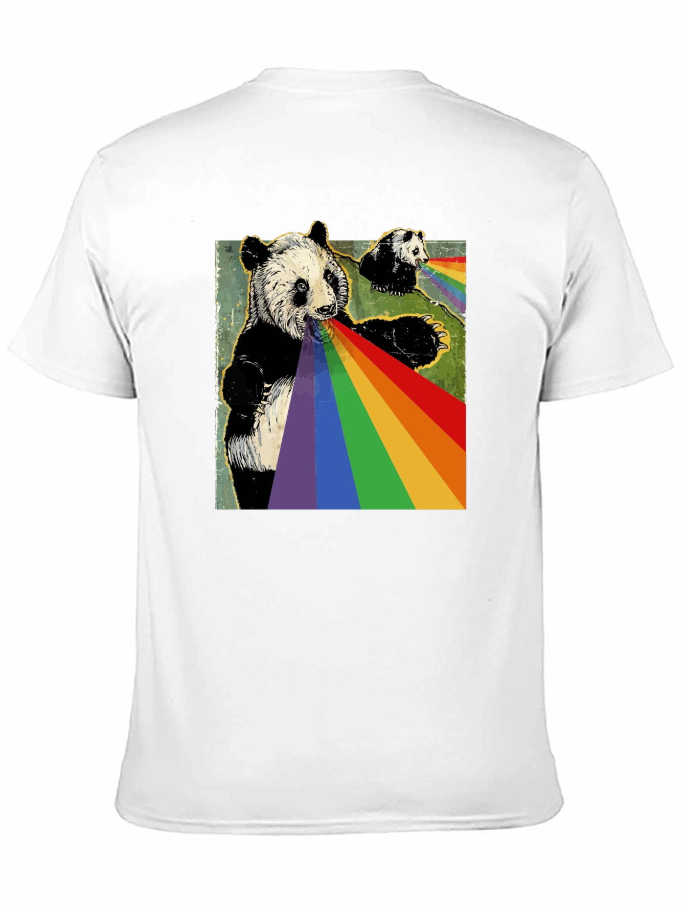 Panda Rainbow T-Shirt - Unique Graphic Tee