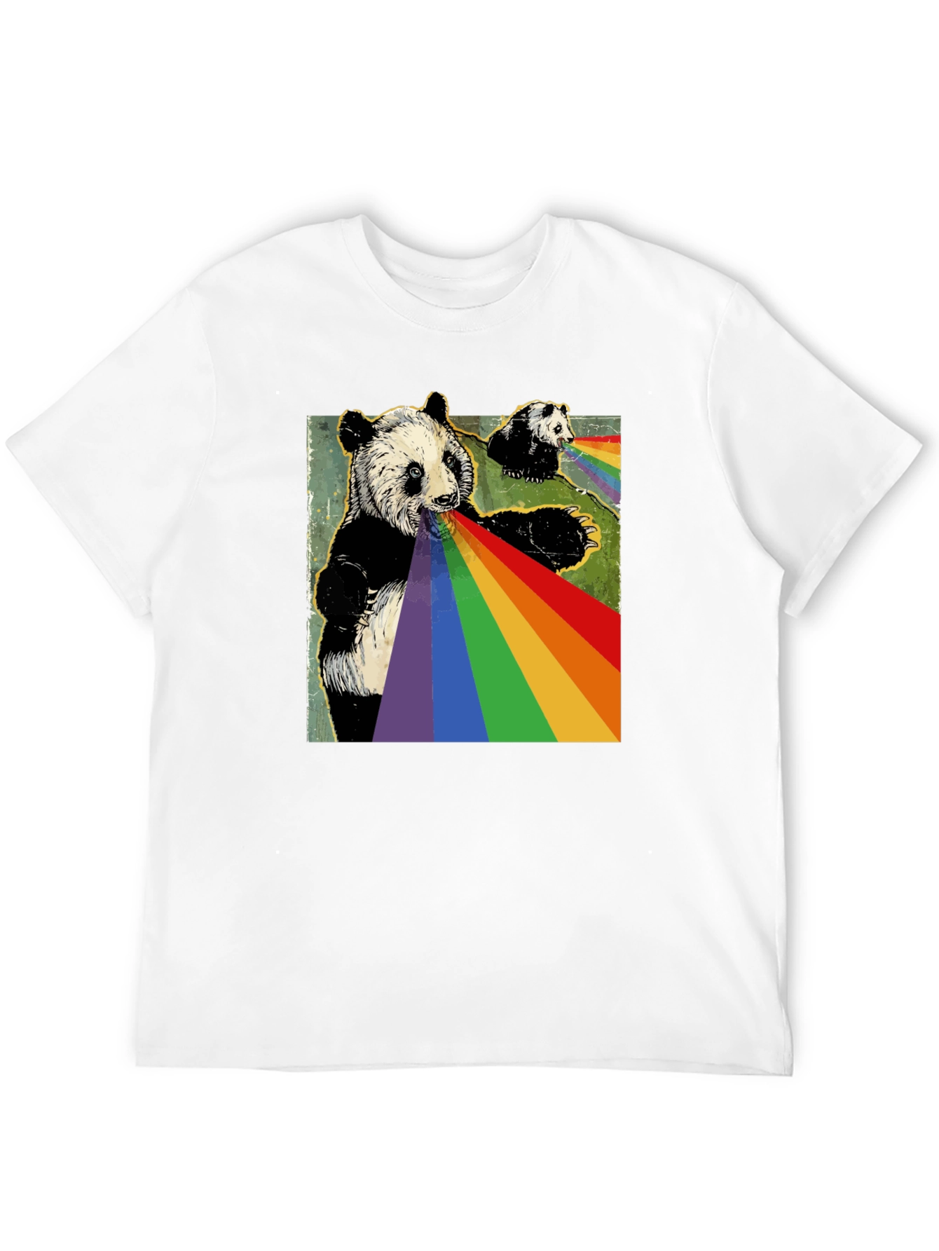 Panda Rainbow T-Shirt - Unique Graphic Tee