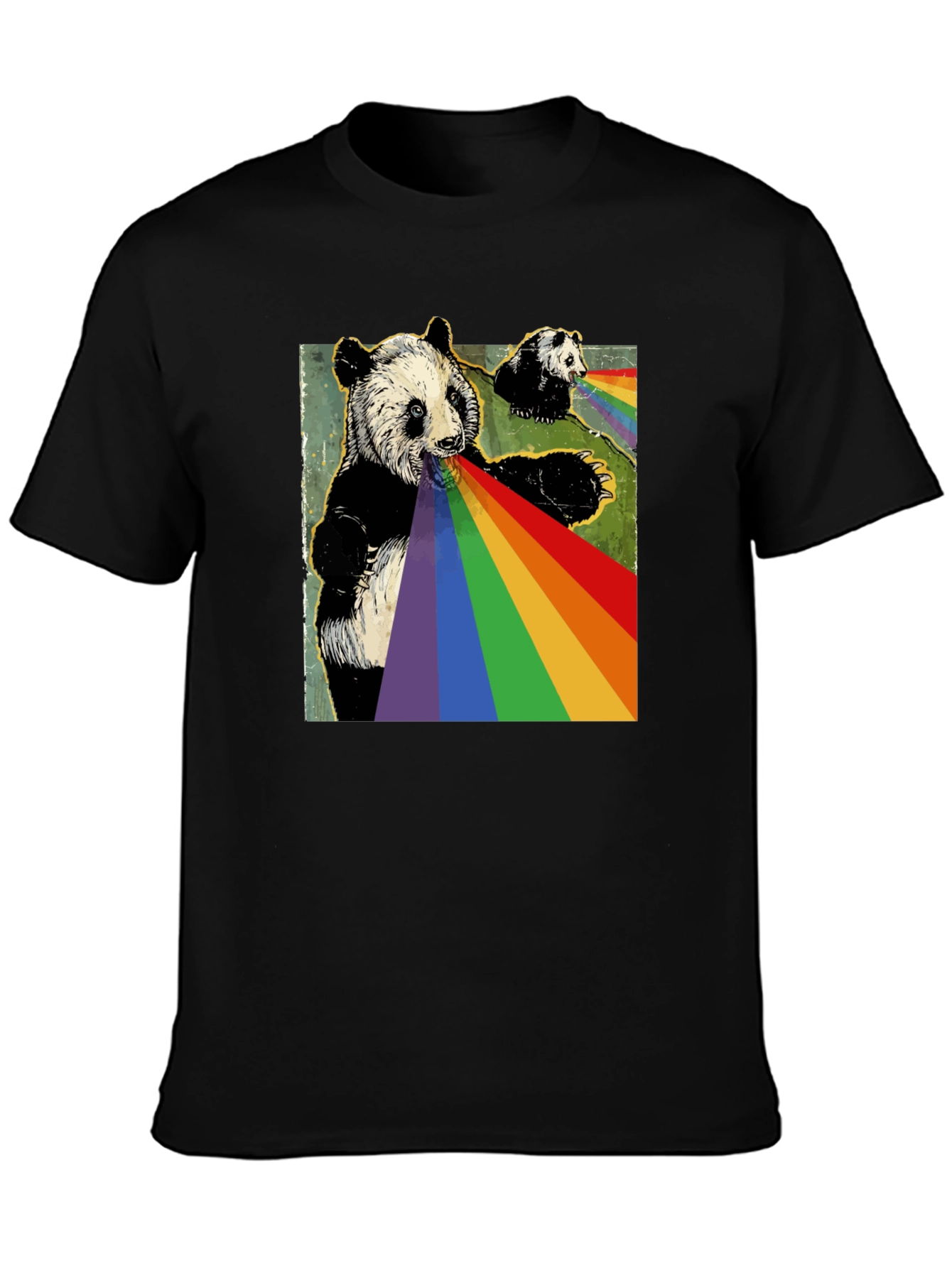Panda Rainbow T-Shirt - Unique Graphic Tee