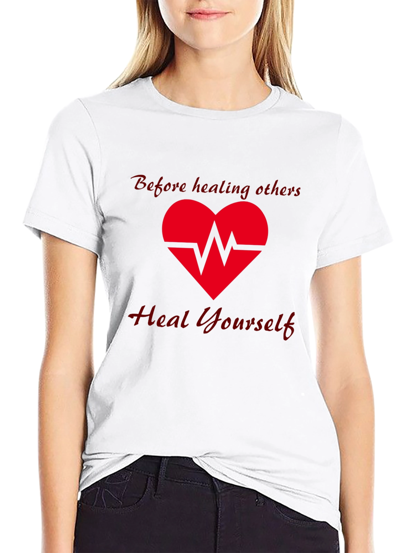Heal Yourself Graphic Tee - Black Cotton T-Shirt