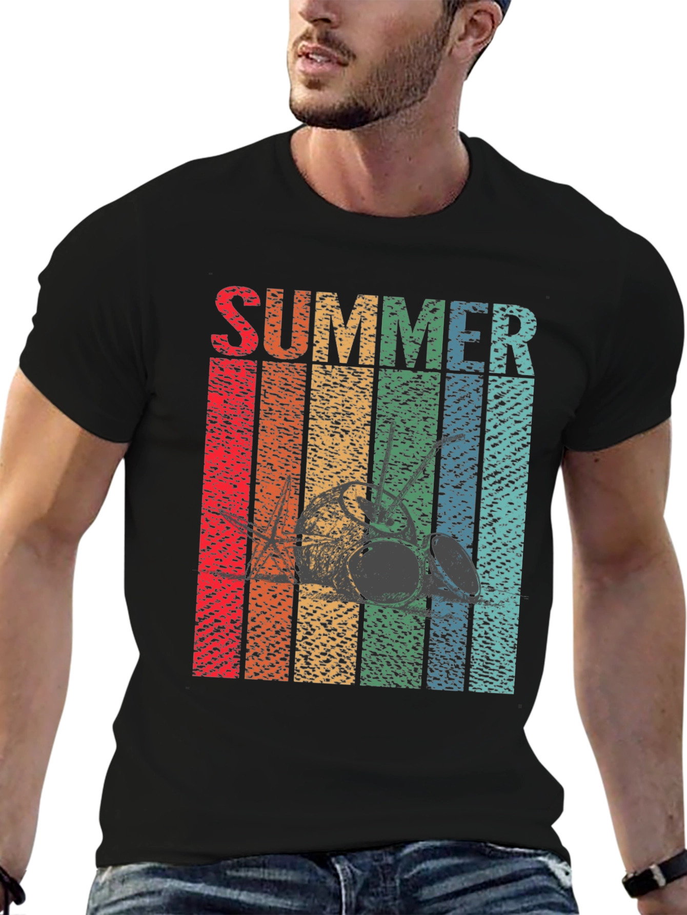 Retro Summer Drum Set T-Shirt