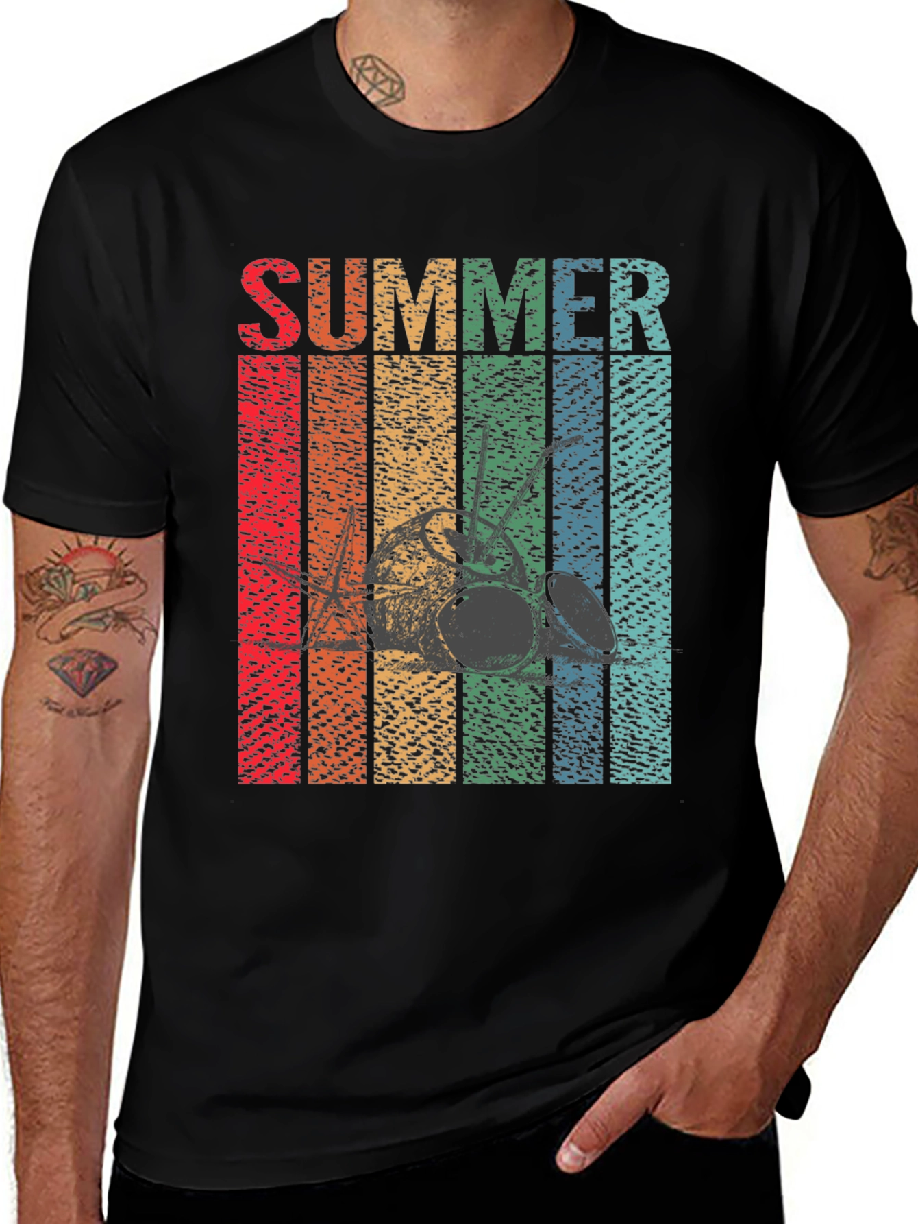 Retro Summer Drum Set T-Shirt