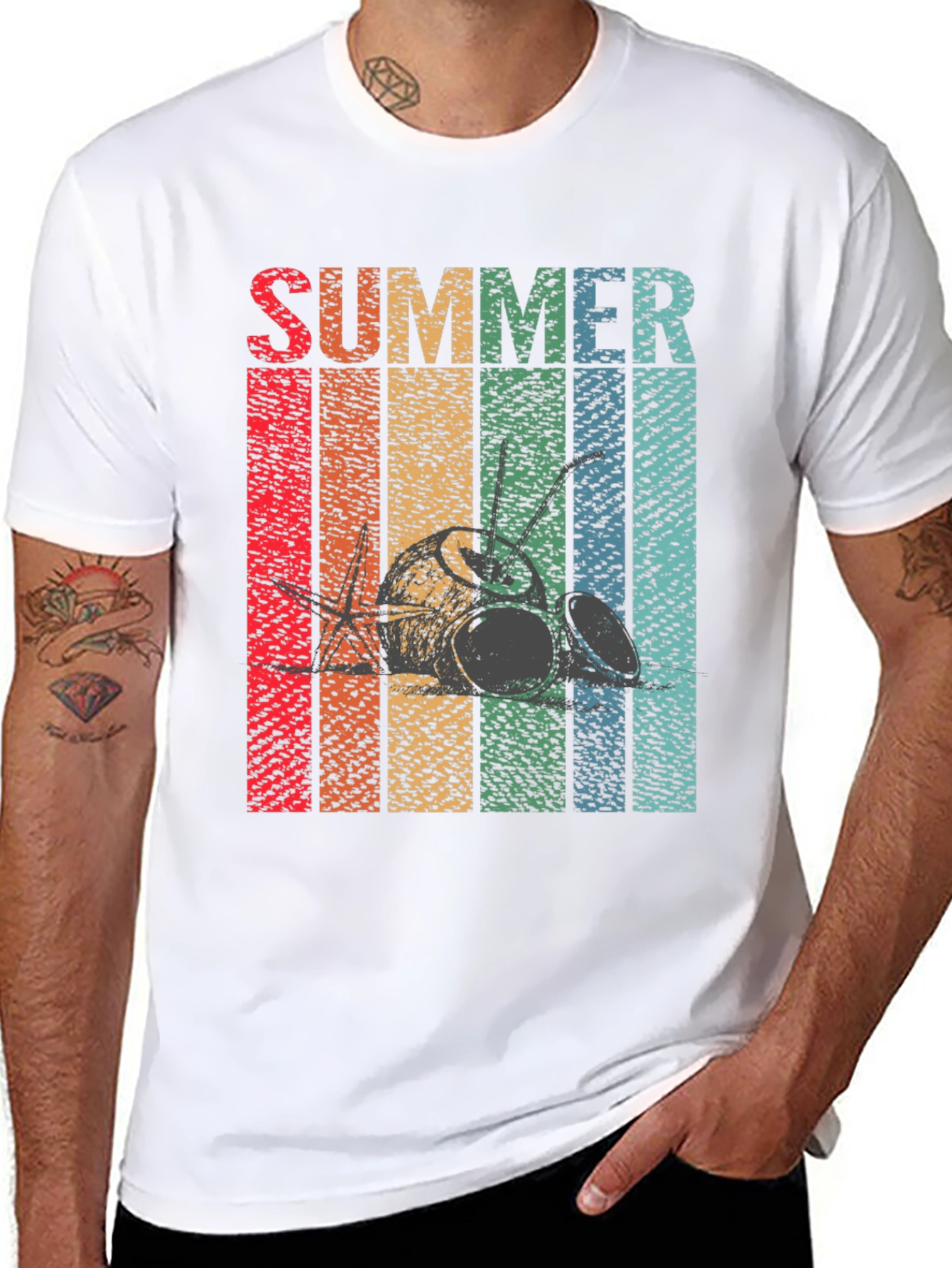 Retro Summer Drum Set T-Shirt