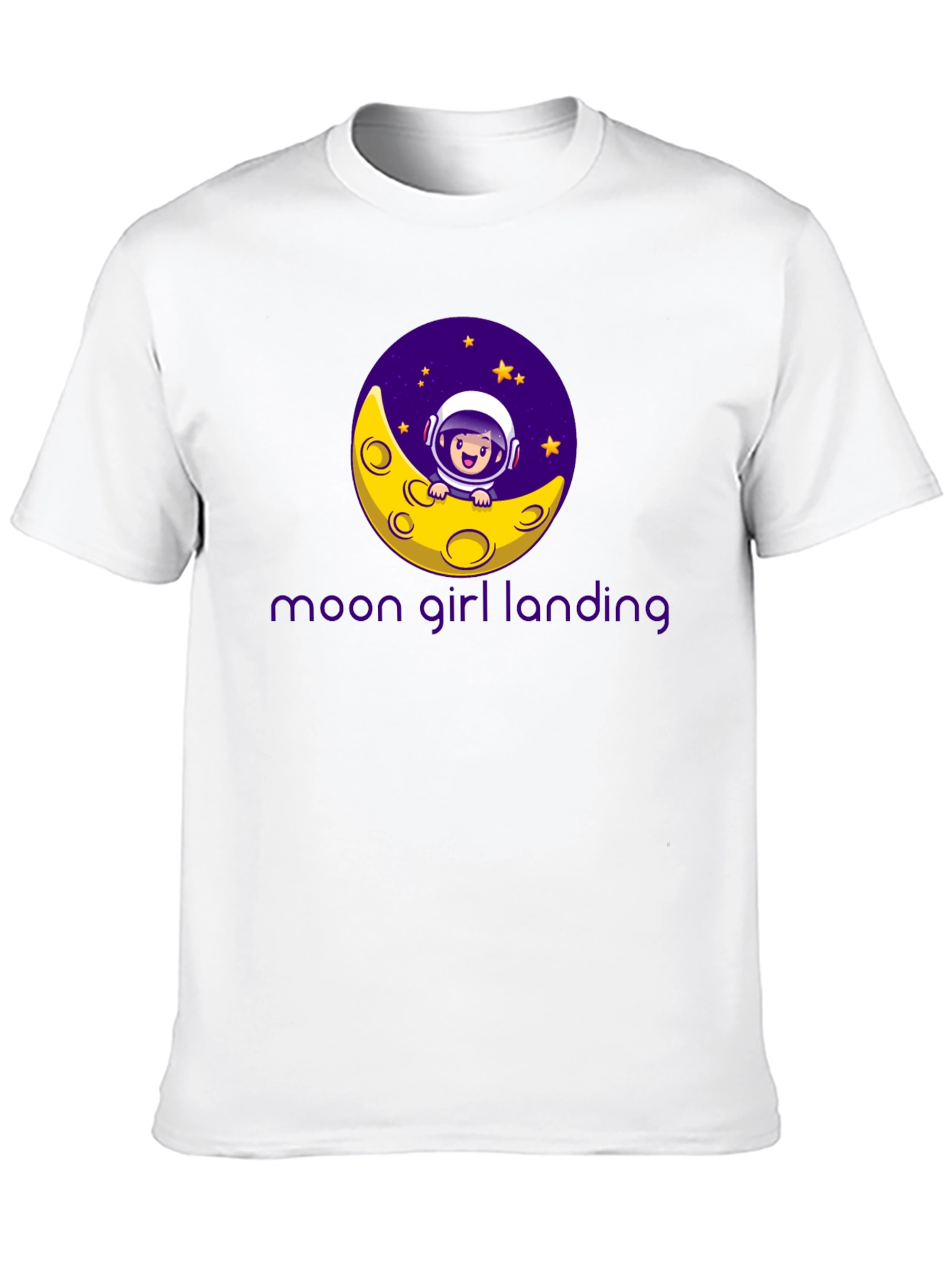 Moon Girl Landing Black T-Shirt