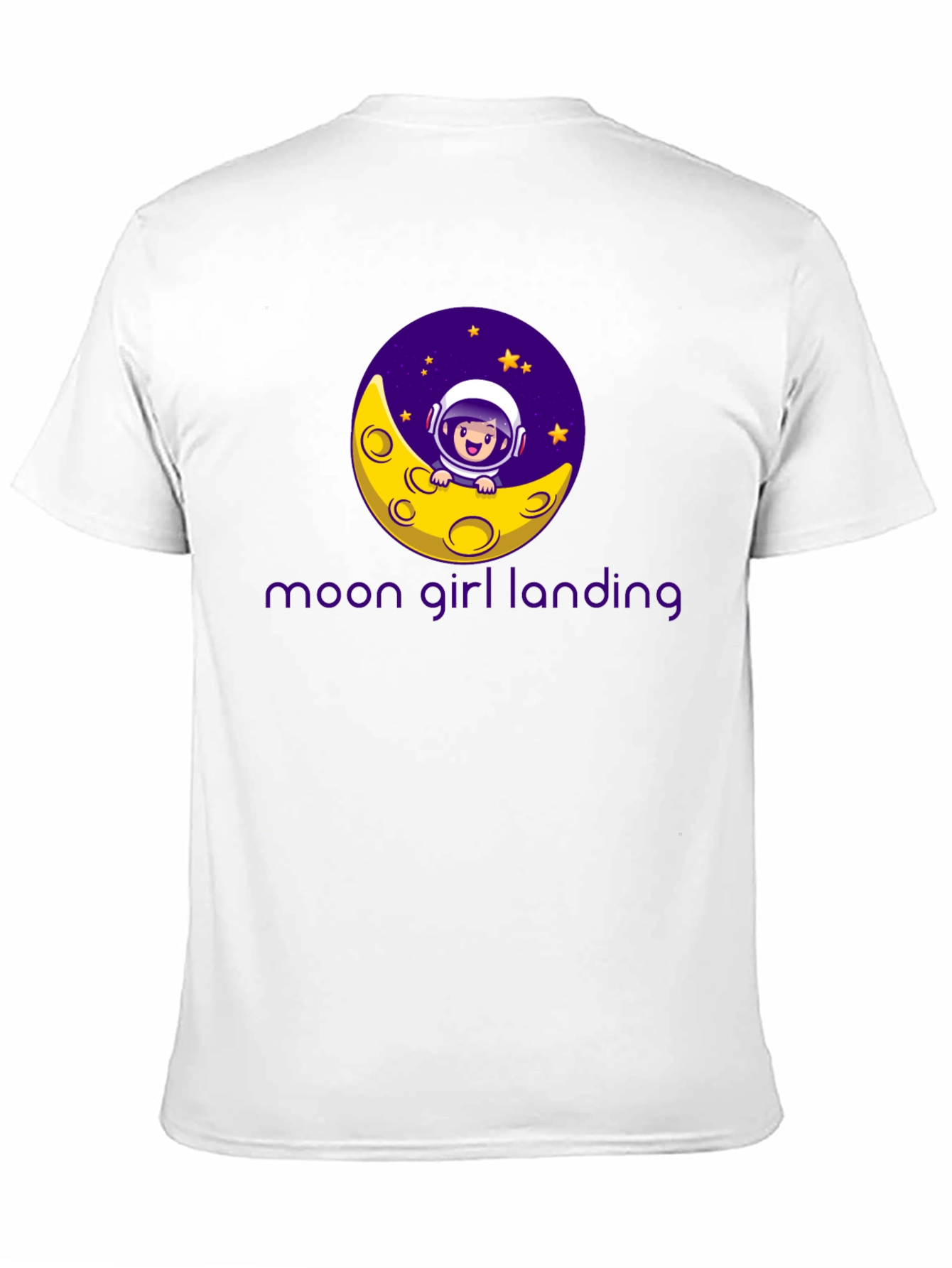 Moon Girl Landing Black T-Shirt