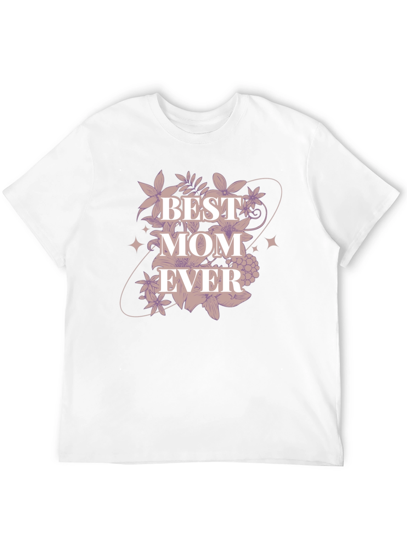 Best Mom Ever Floral Graphic T-Shirt
