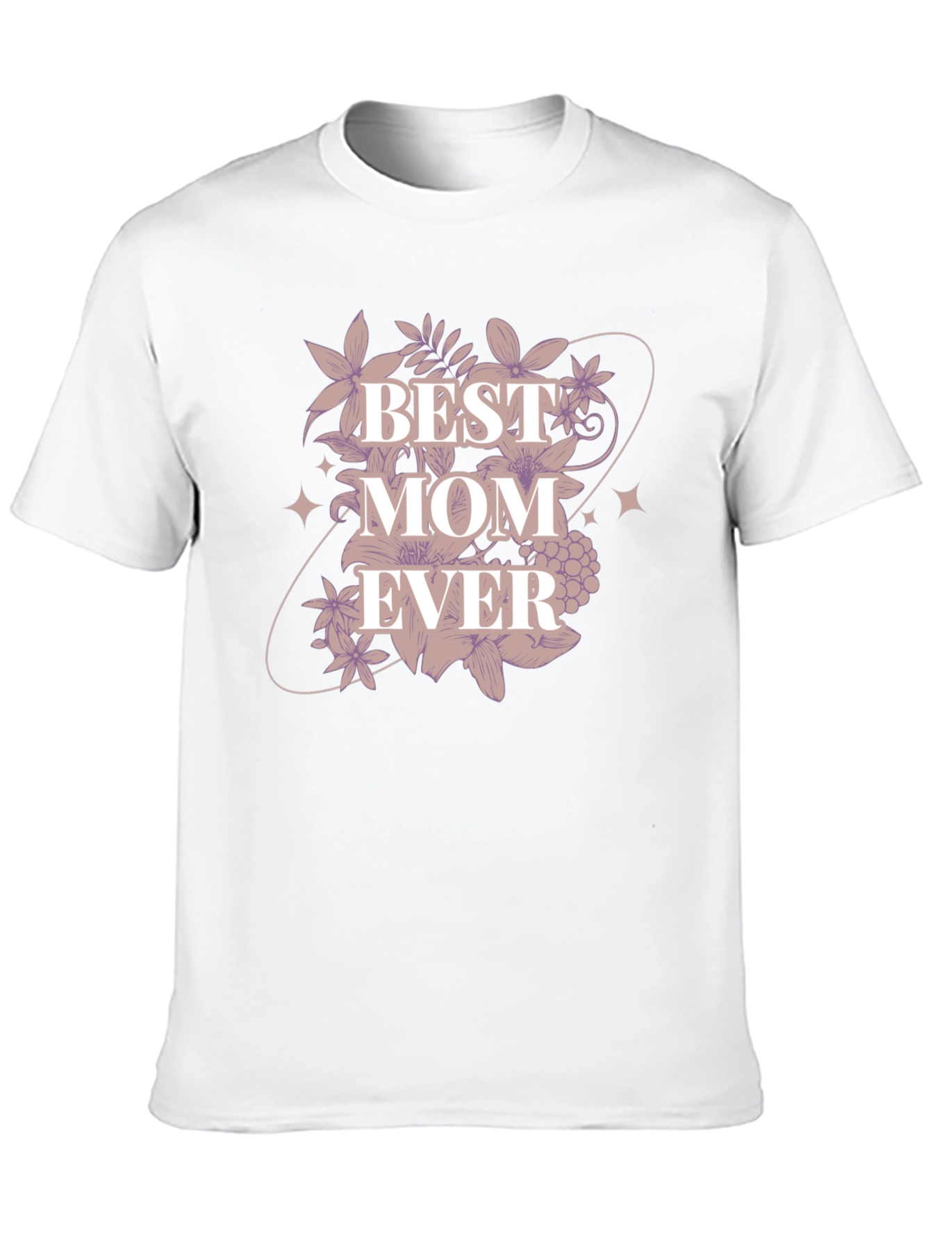 Best Mom Ever Floral Graphic T-Shirt