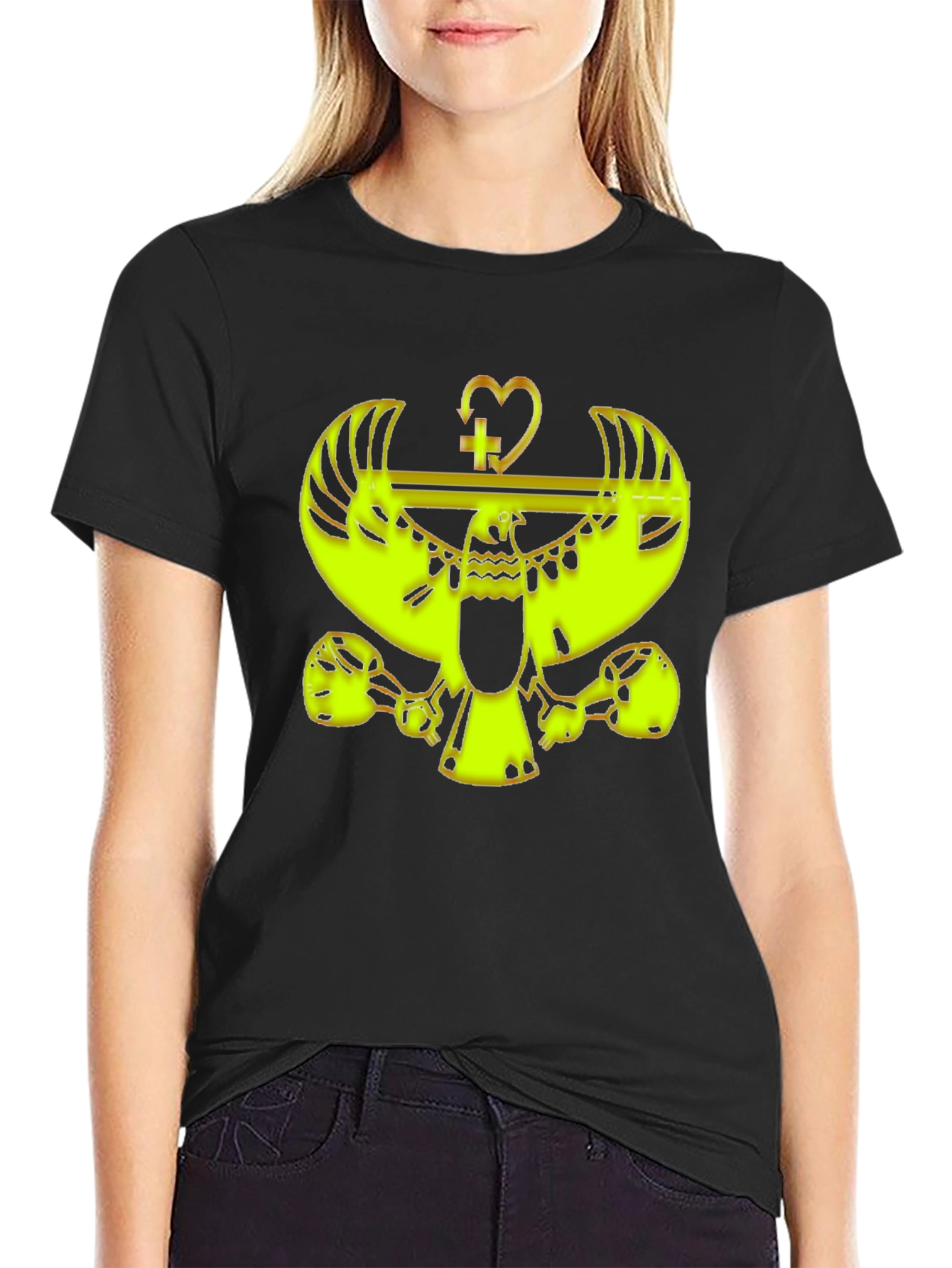 Unique Graphic Print Mens Black T-Shirt