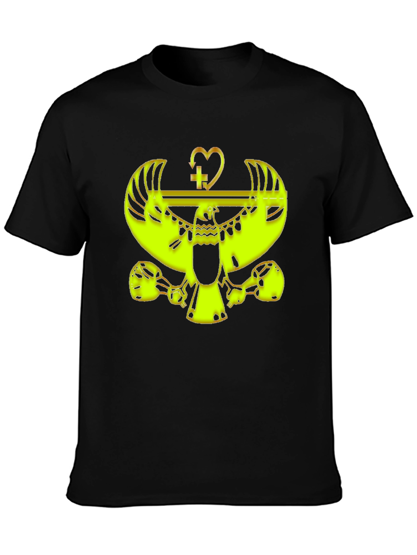 Unique Graphic Print Mens Black T-Shirt