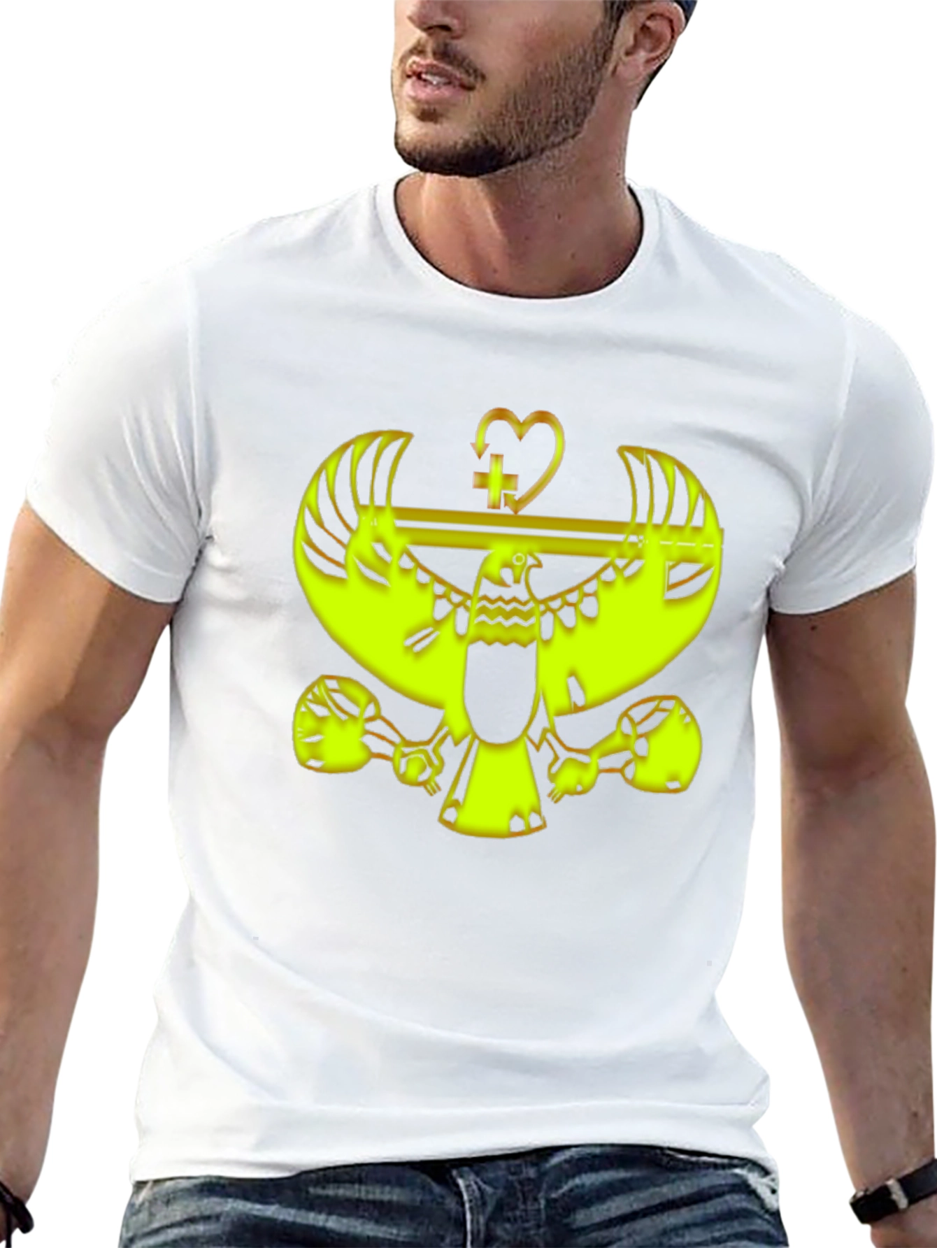 Unique Graphic Print Mens Black T-Shirt