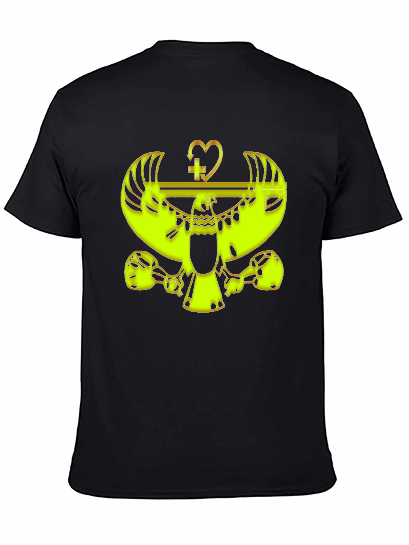 Unique Graphic Print Mens Black T-Shirt
