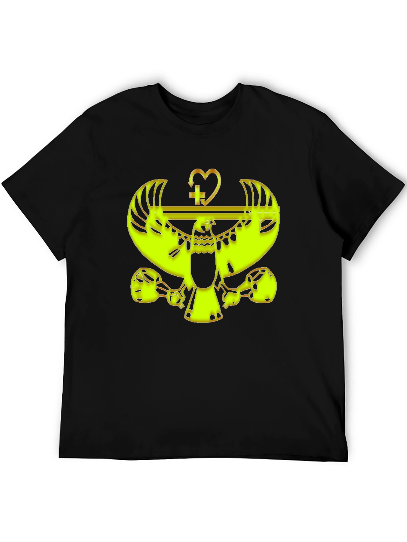 Unique Graphic Print Mens Black T-Shirt