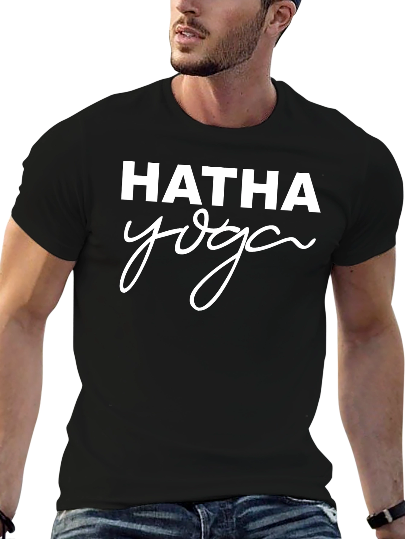 Hatha Yoga Graphic T-Shirt - Black