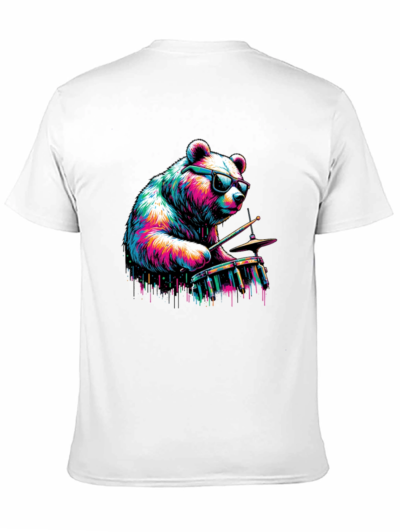 Bear Drummer Graphic Tee - Cool & Unique Design