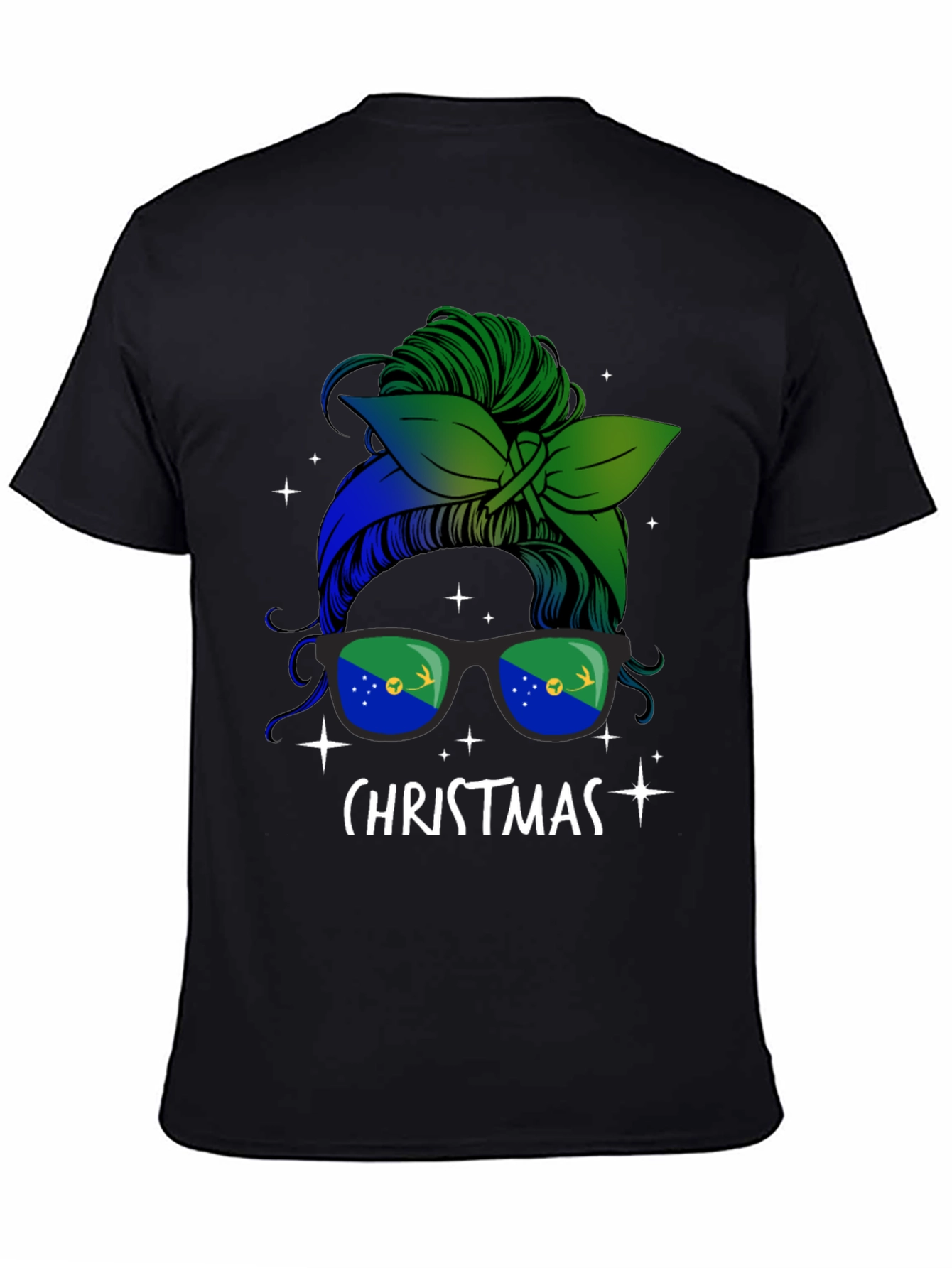 Christmas Messy Bun T-Shirt