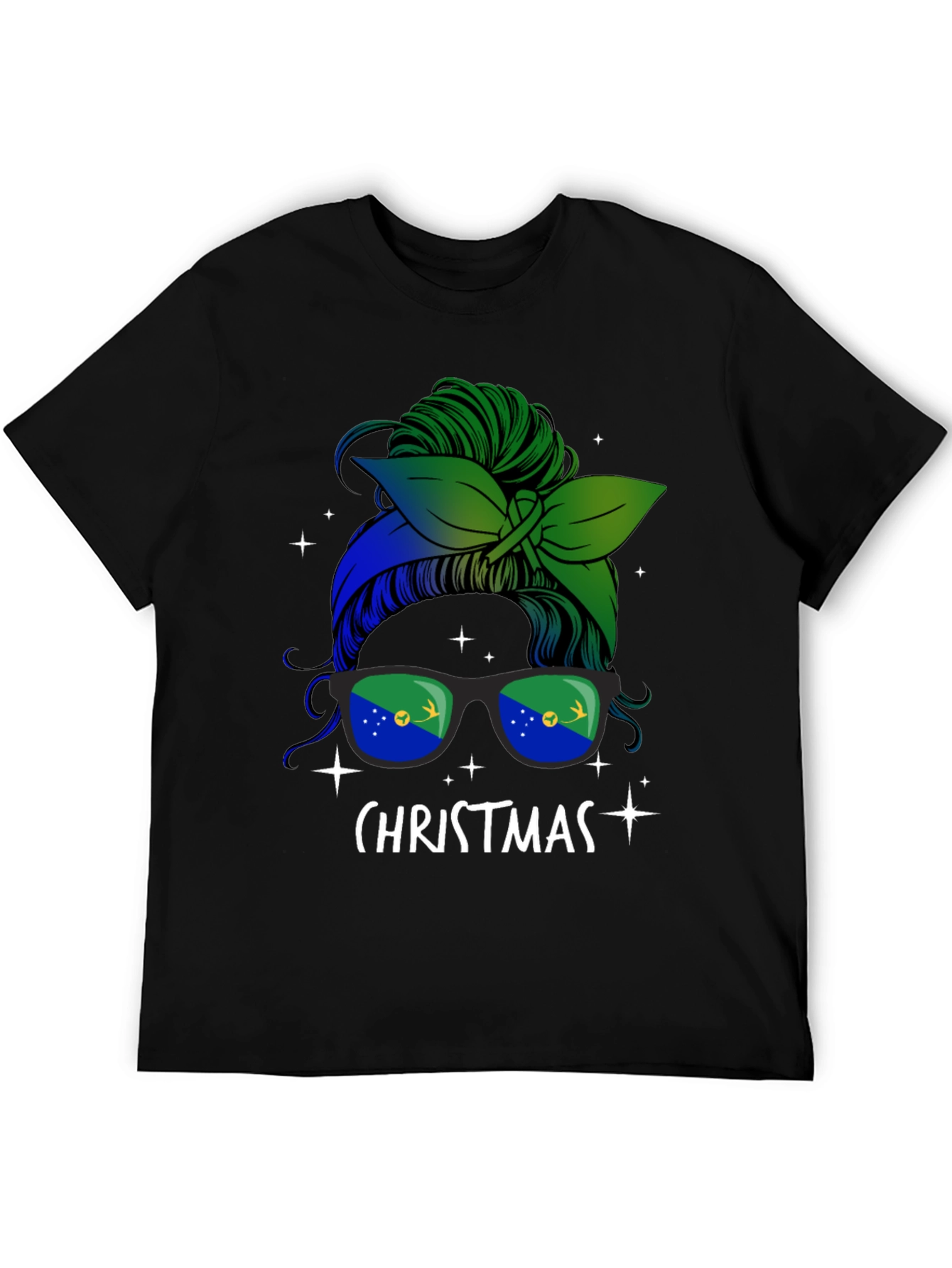 Christmas Messy Bun T-Shirt