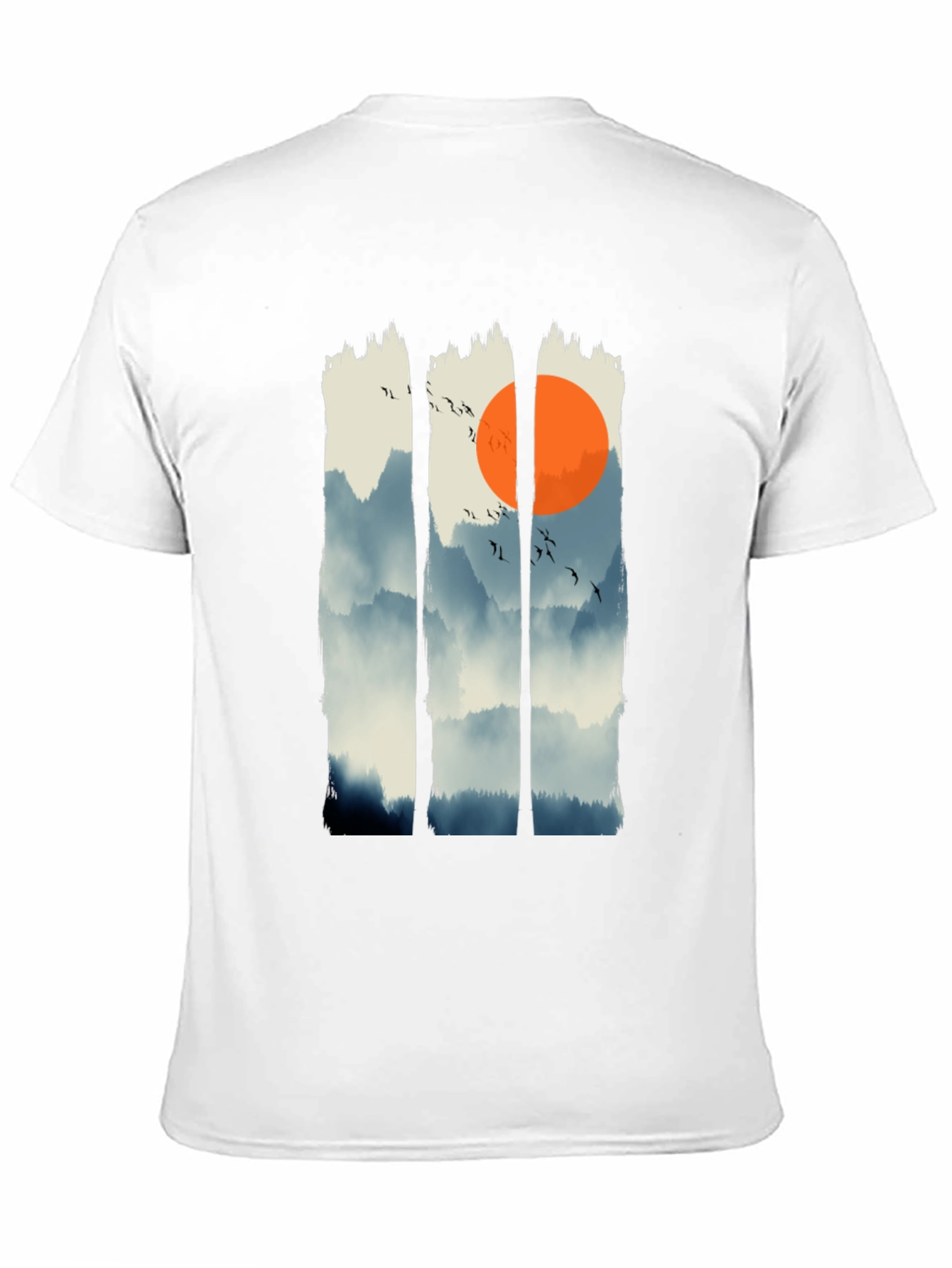 Zen Mountain Sunset Graphic Tee - Black