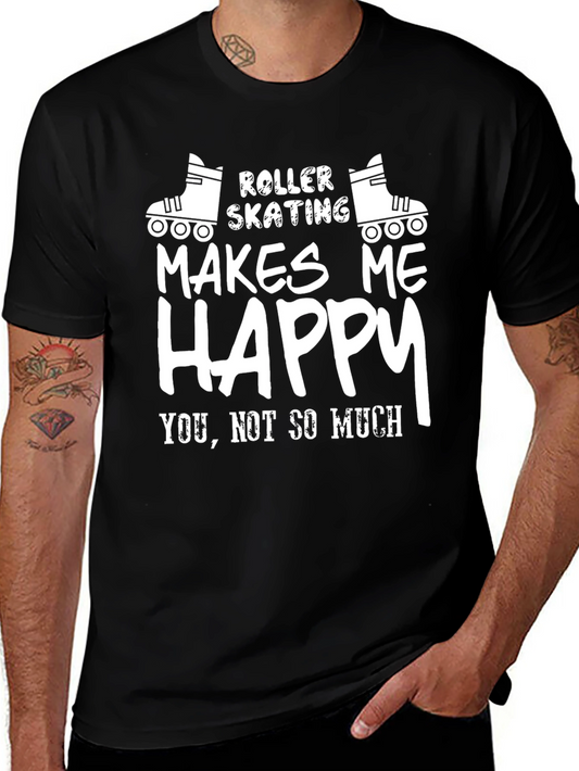 Roller Skating Makes Me Happy Graphic T-Shirt
