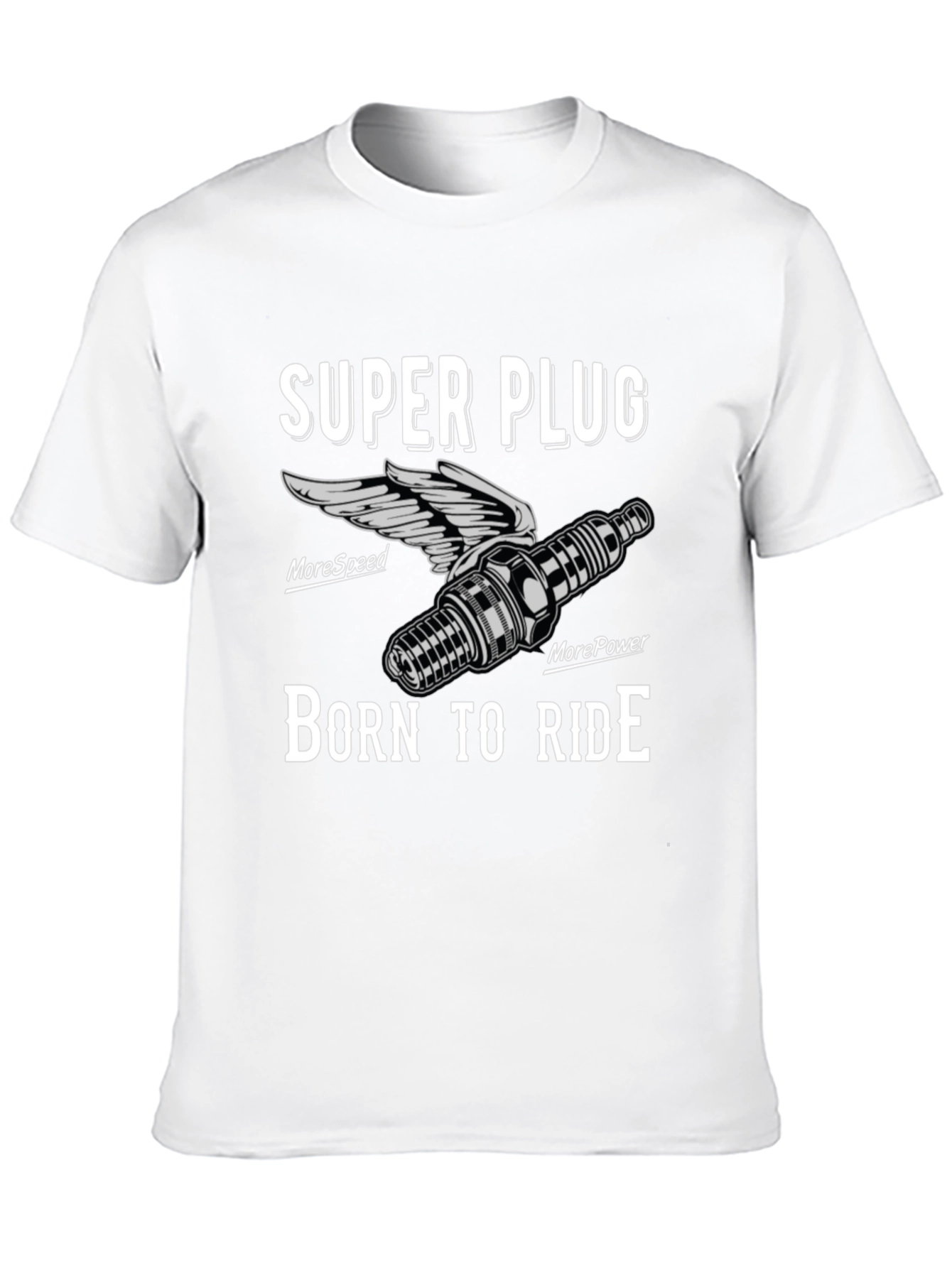 Super Plug Born to Ride Black Graphic Tee