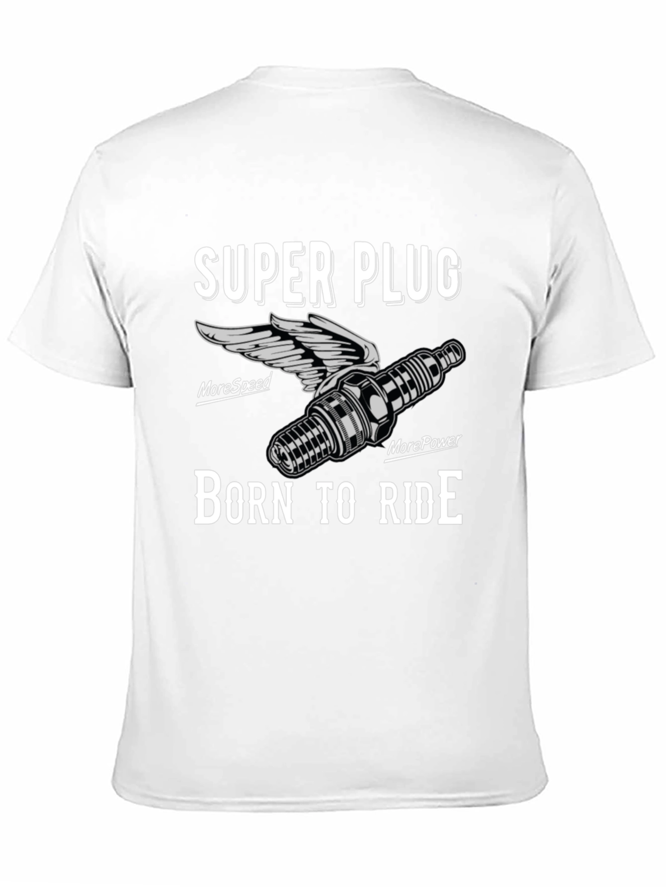 Super Plug Born to Ride Black Graphic Tee