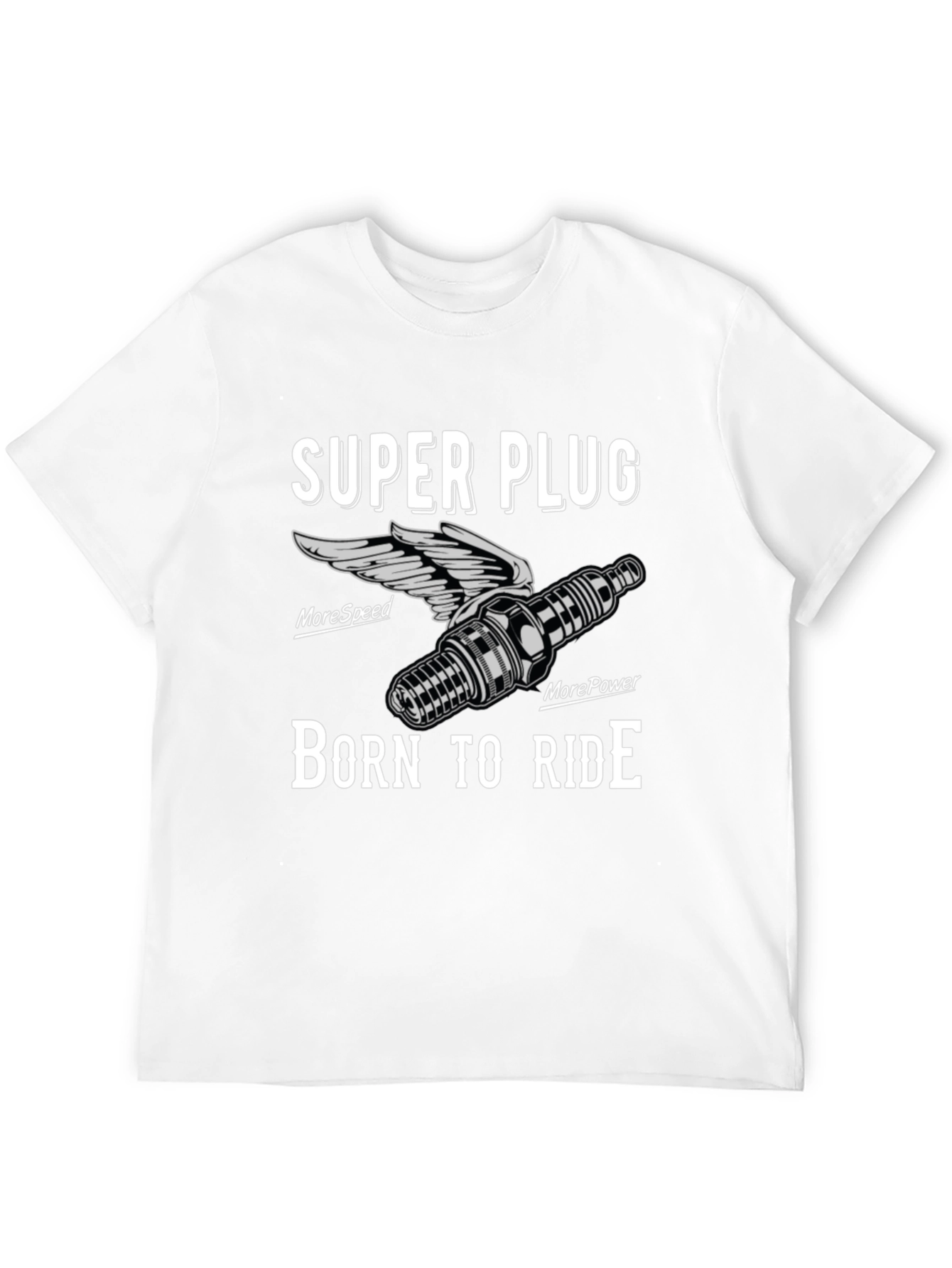 Super Plug Born to Ride Black Graphic Tee