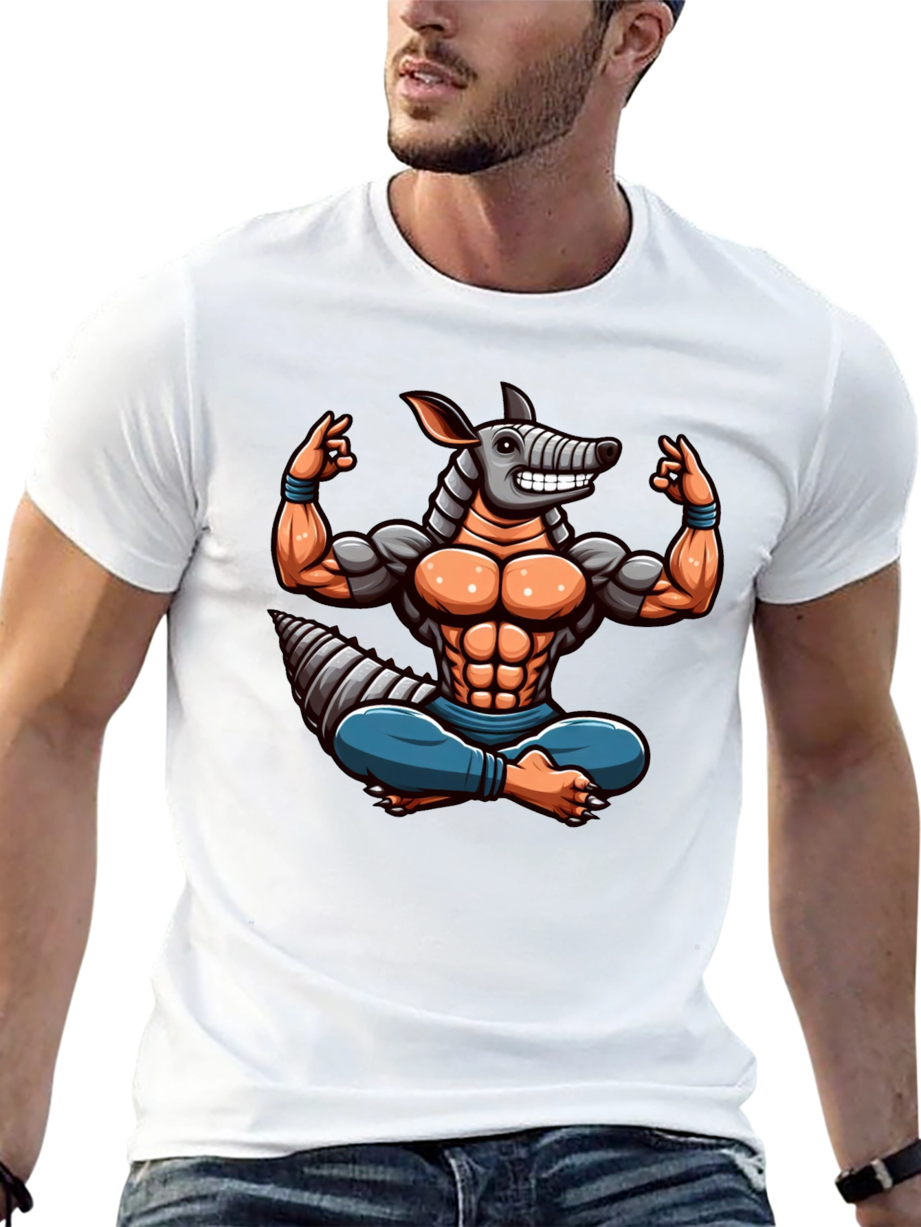 Armadillo Gym Bro T-Shirt - Workout Motivation Tee