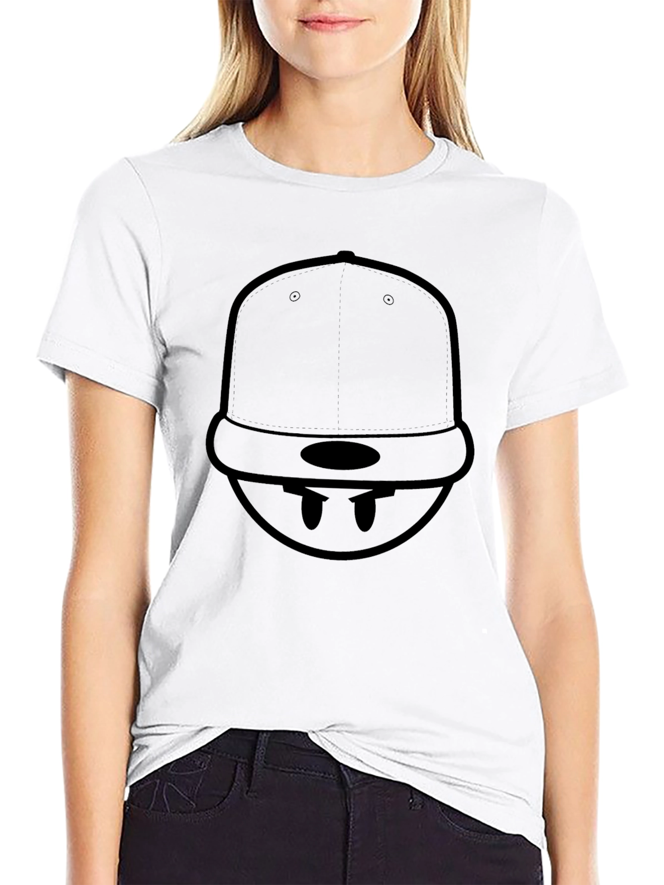 Cool Graphic Tee - Minimalist Hat Dude