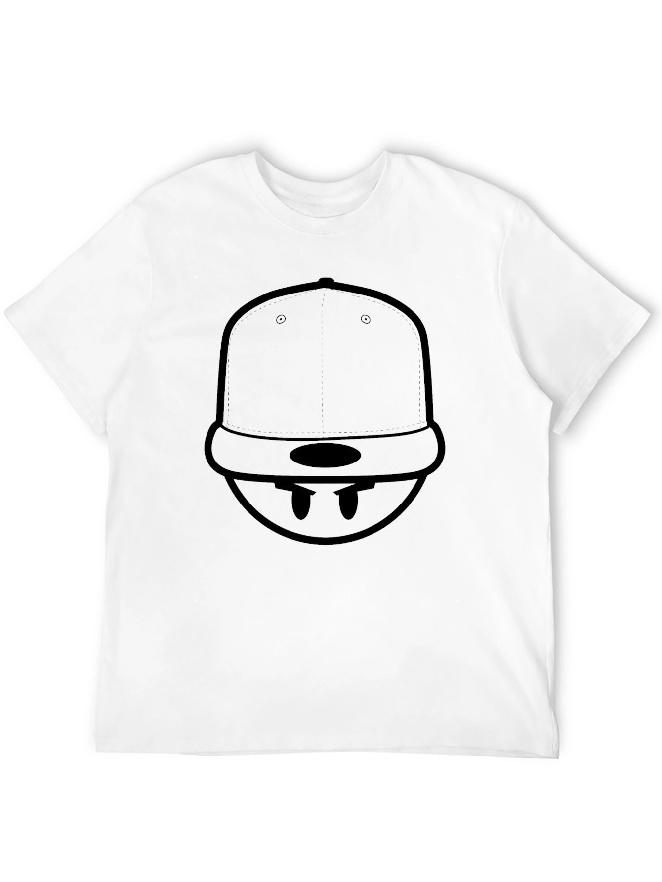 Cool Graphic Tee - Minimalist Hat Dude