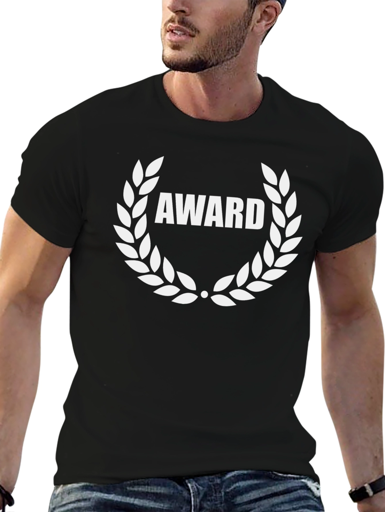 Award Graphic Tee - Laurel Wreath Design