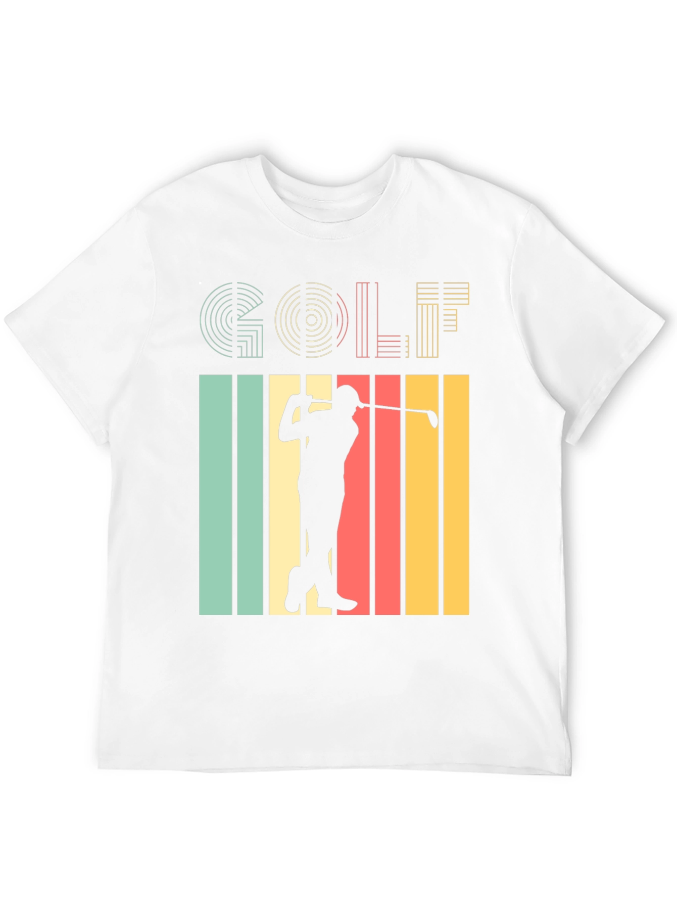 Retro Golf T-Shirt - Golfer Silhouette Tee