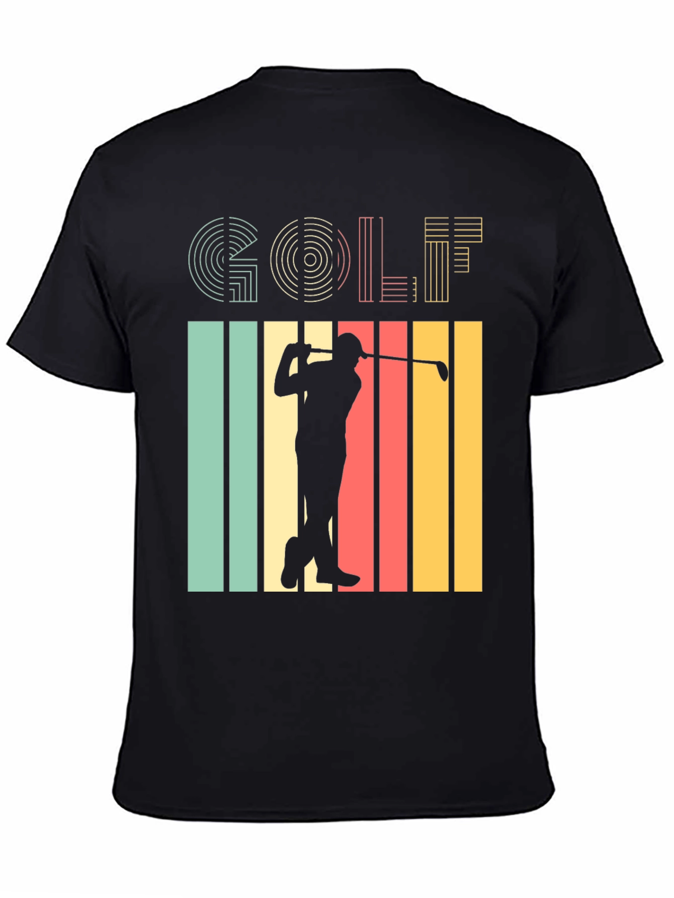 Retro Golf T-Shirt - Golfer Silhouette Tee
