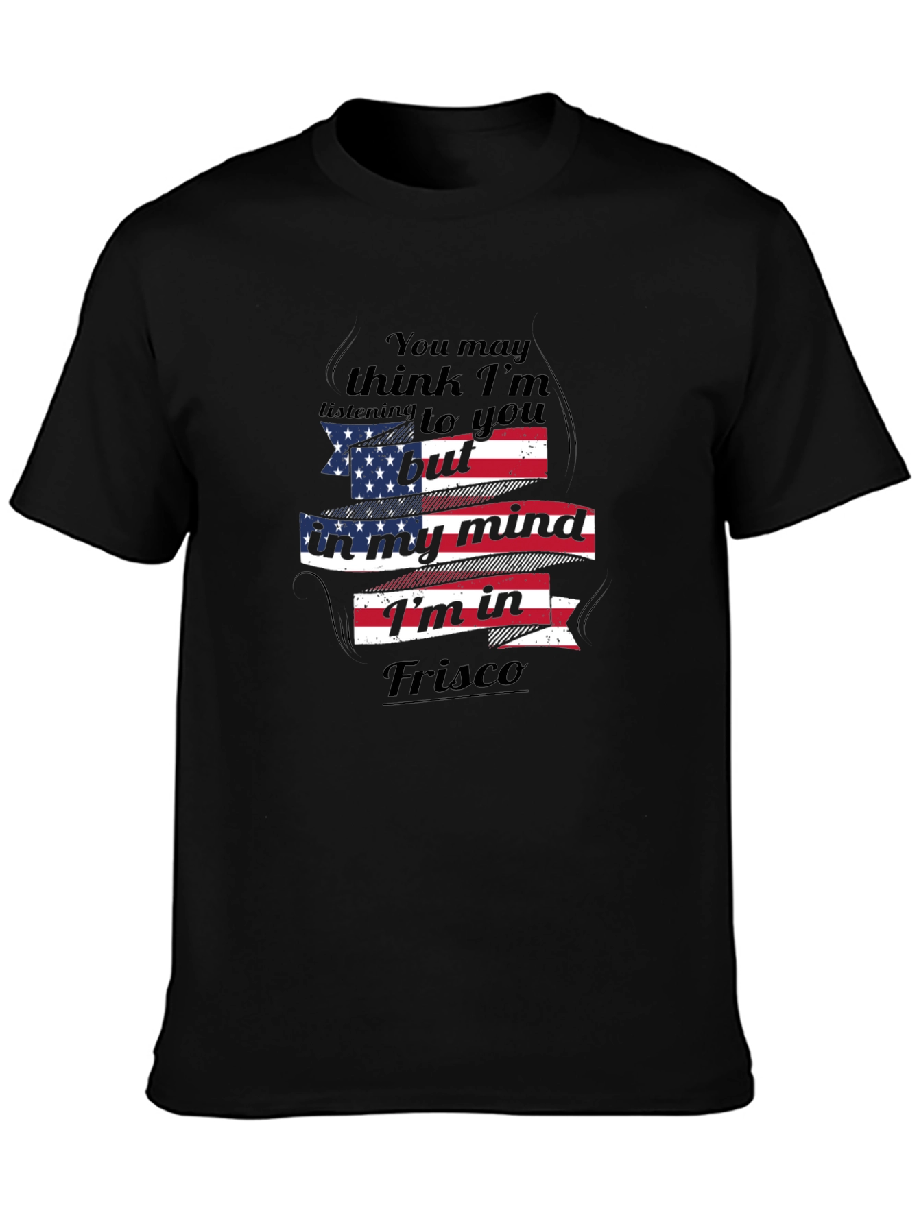 Frisco Mind USA Flag Mens T-Shirt