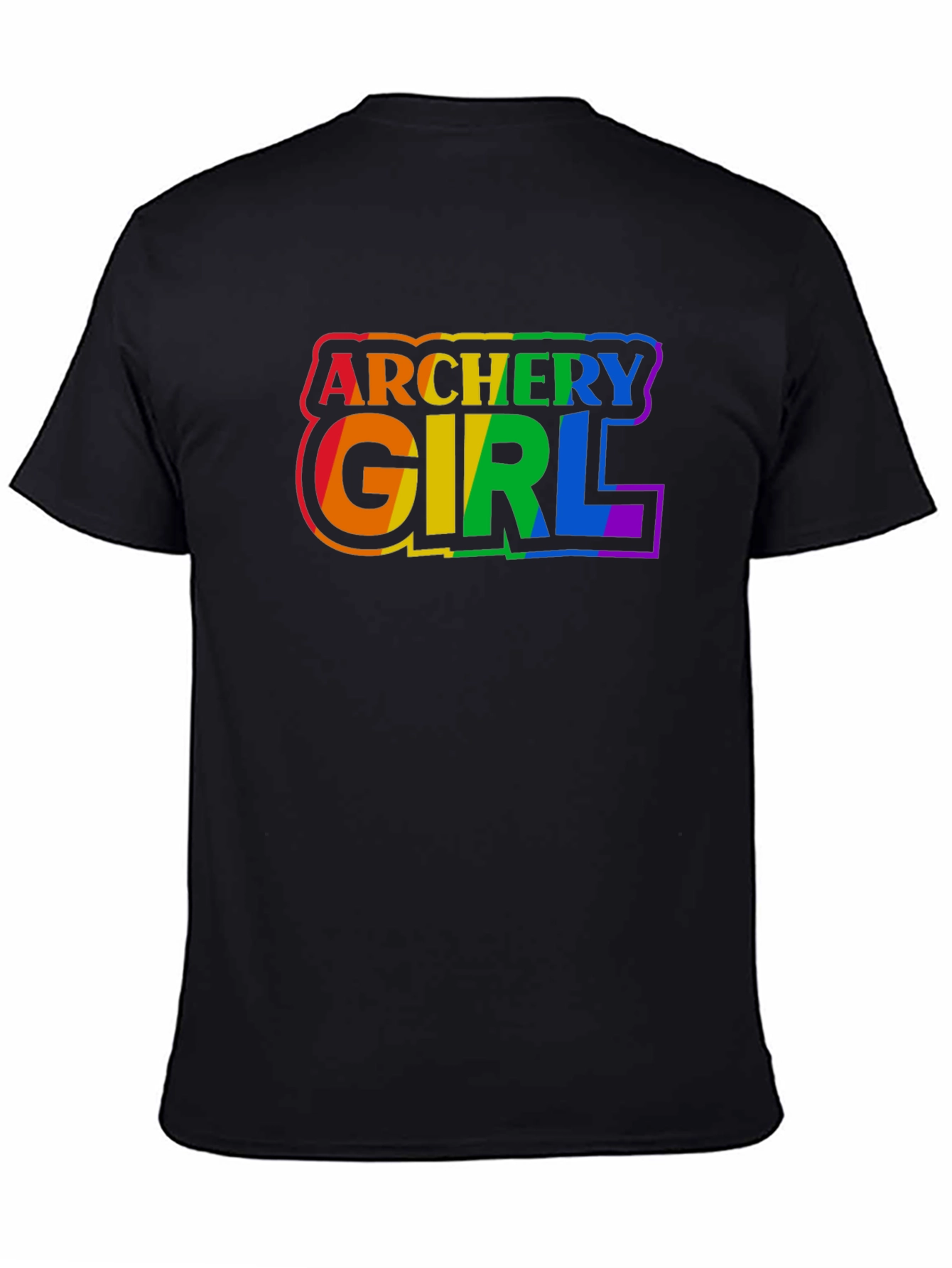 Archery Girl Pride T-Shirt - Rainbow Graphic Tee