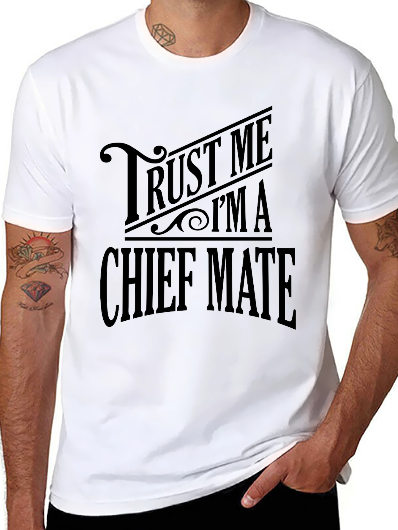 Trust Me Im A Chief Mate Black T-Shirt